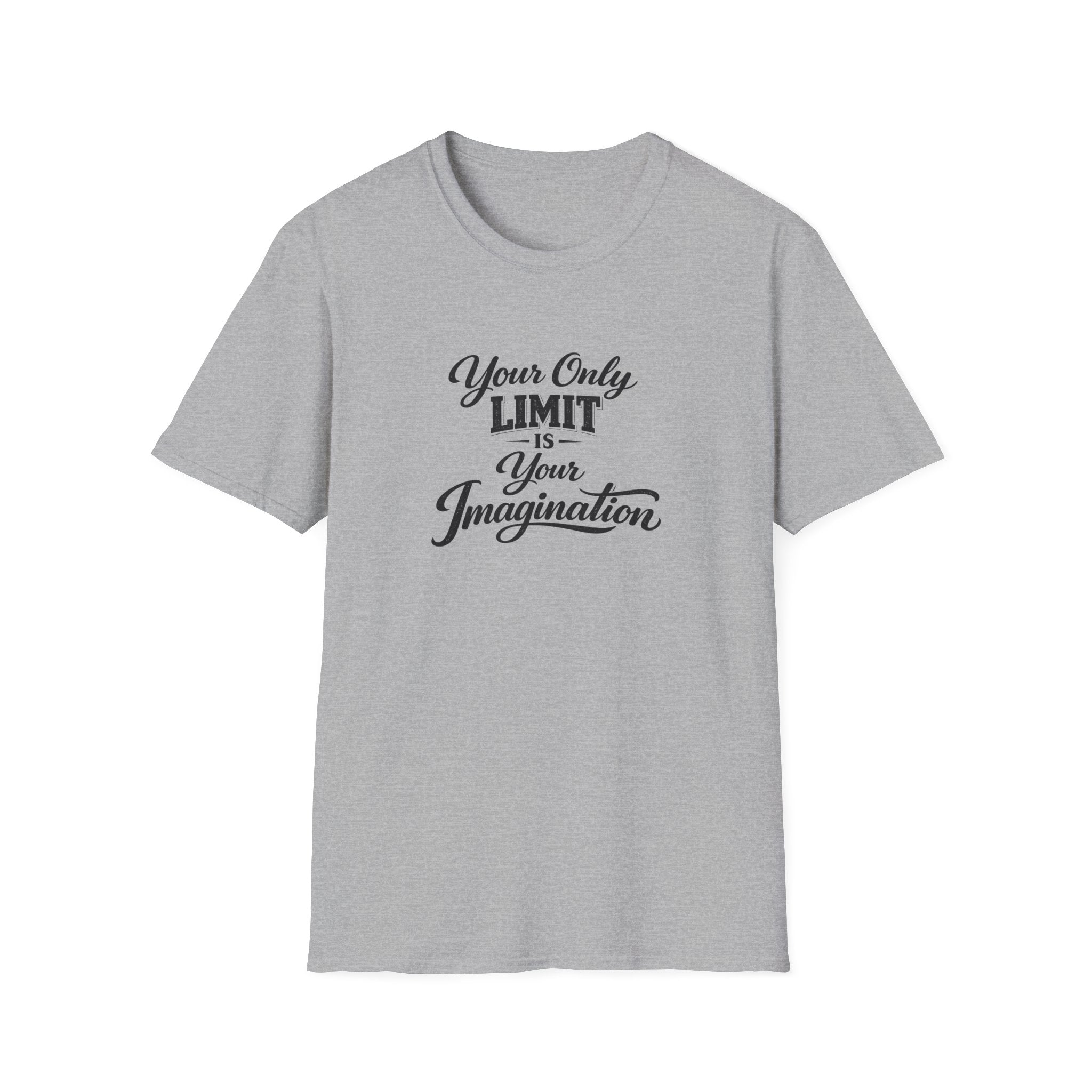 Your Only Limit Is Your Imagination Motivational Quote T-Shirt Inspirational Typography Tee 7 colors 100% cotton
