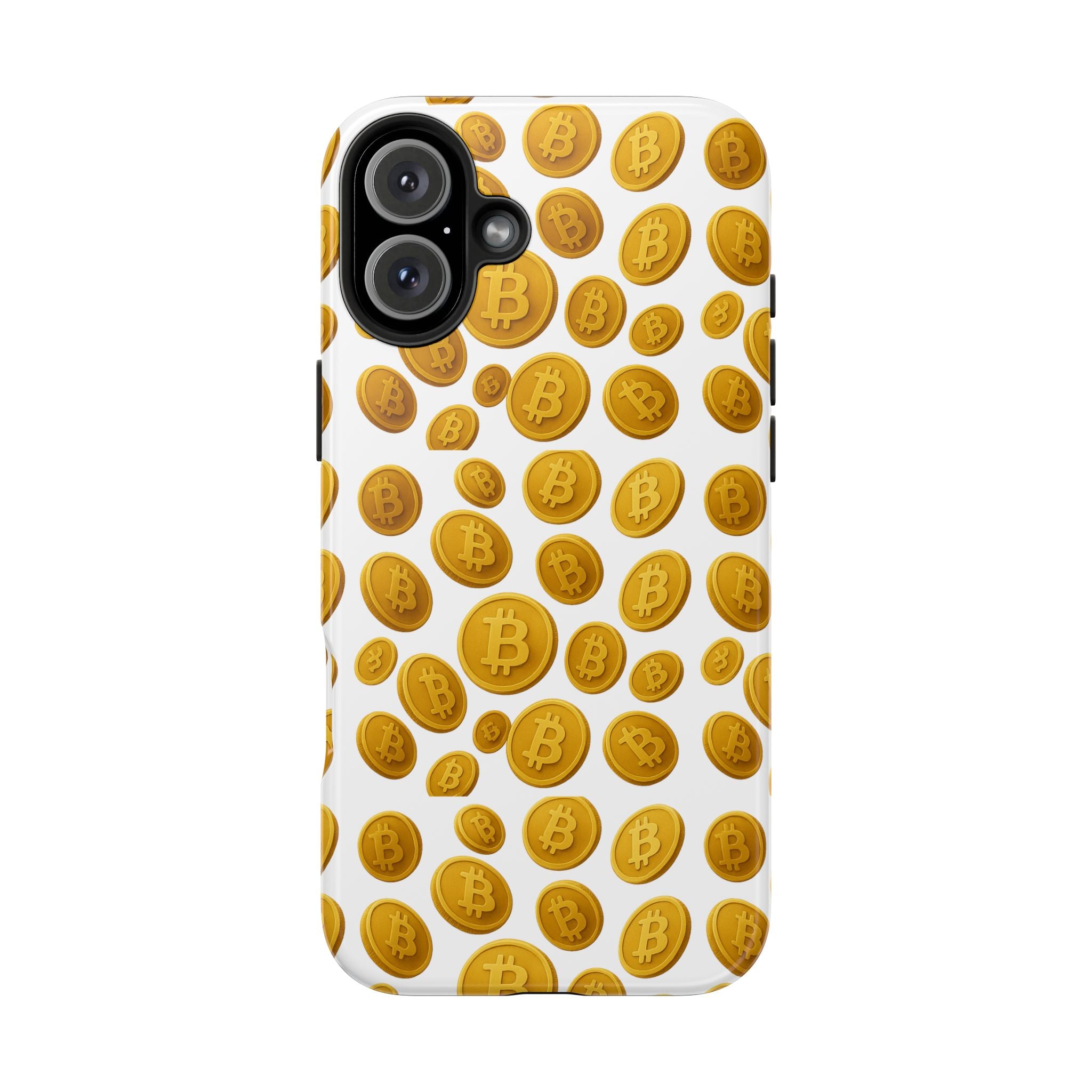 Bitcoin Tough Handyhülle Krypto Coin iPhone Samsung Hülle Glänzende Schutzhülle Stoßfeste BTC Hülle