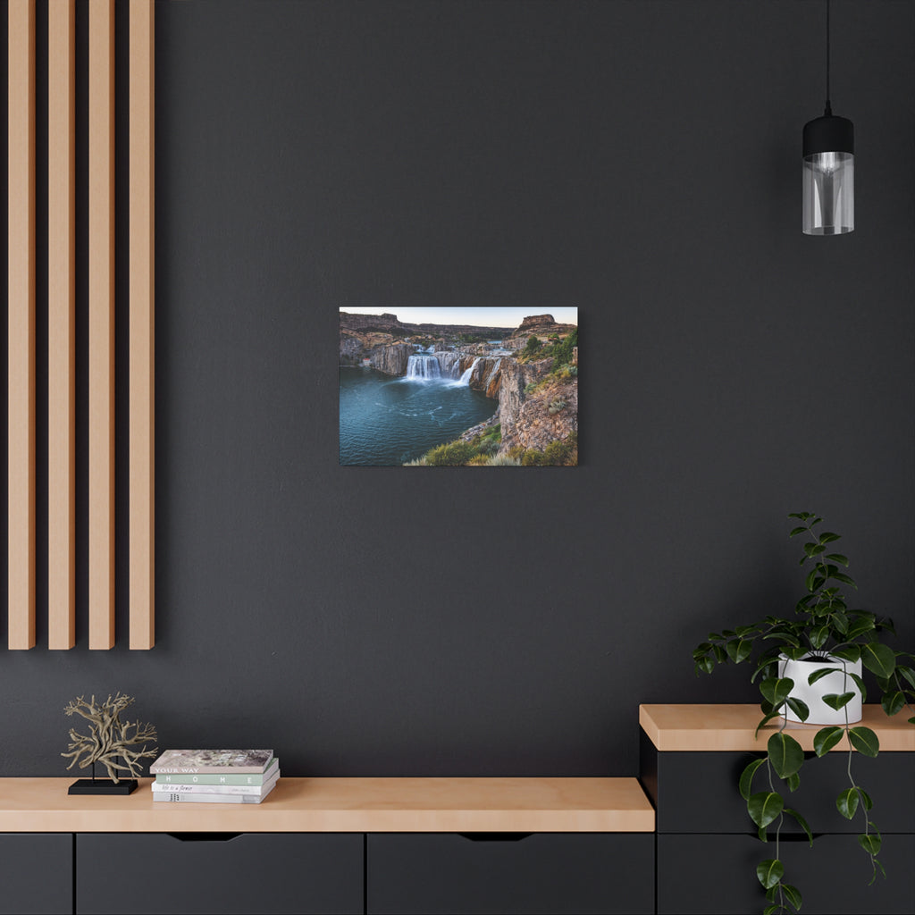 Shoshone Falls Canvas Twin Falls Waterfall Wall Art Snake River Canyon Landscape Large Scenic Home Decor Stretched 1.25 6 Sizes