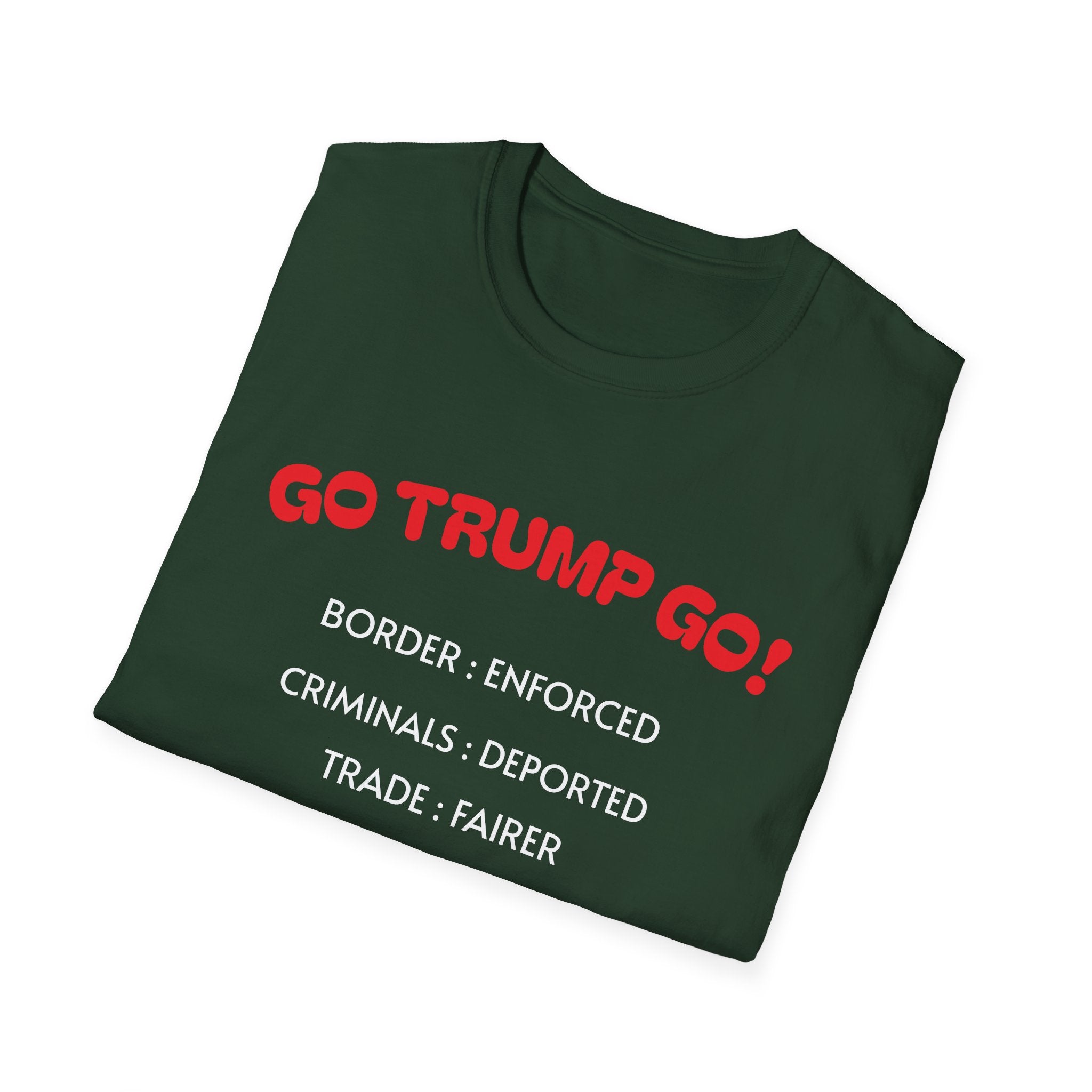 Go Trump Go! Bold Patriotic T-Shirt Pro-America Graphic Tee for Proud Conservatives 4 colors 100% cotton