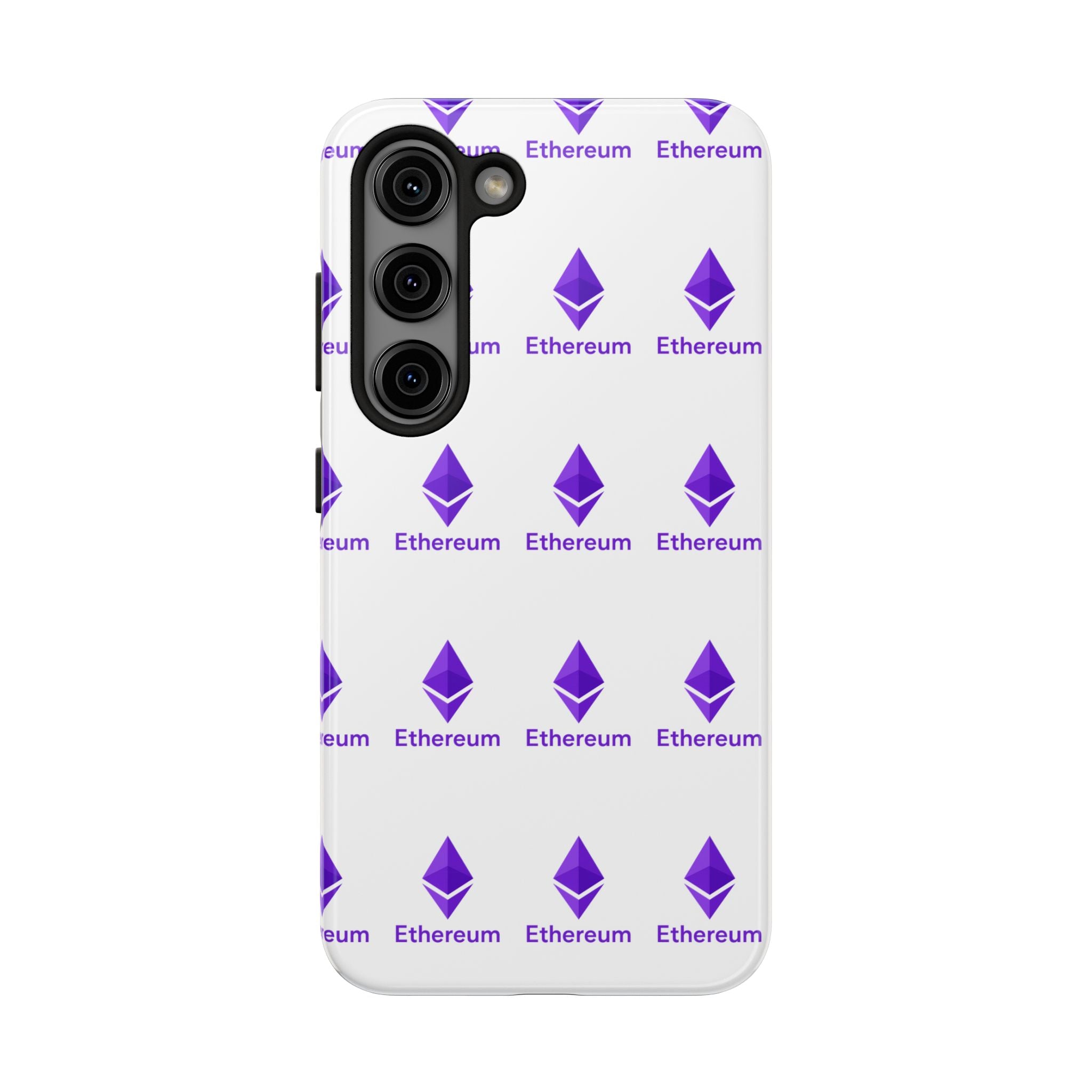 Ethereum Tough Phone Case Crypto iPhone Samsung Case Glossy Protective Phone Cover Impact Resistant ETH Case