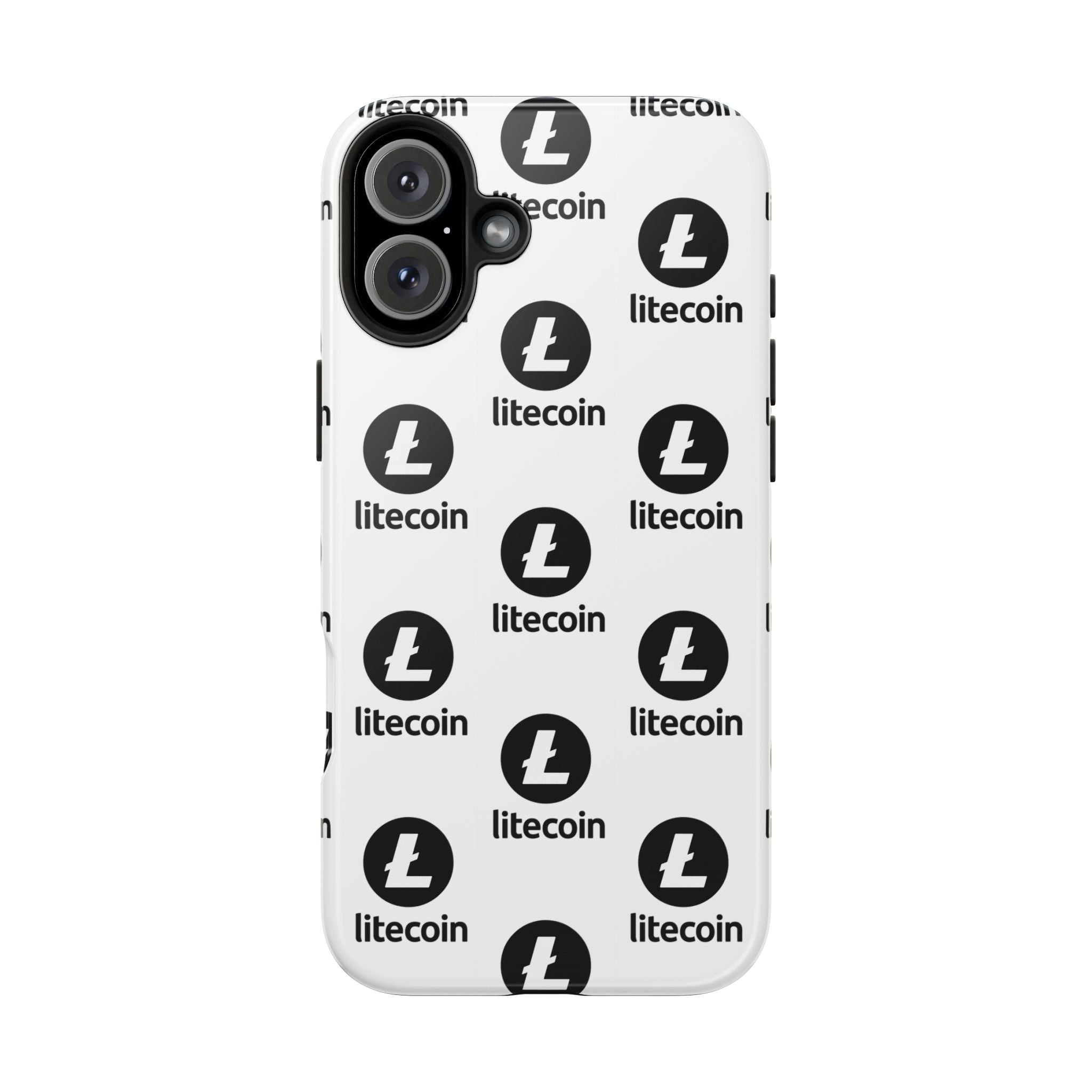 Litecoin Tough Phone Case Crypto iPhone Case Samsung Galaxy Case Litecoin Logo Phone Cover Glossy Protective Case