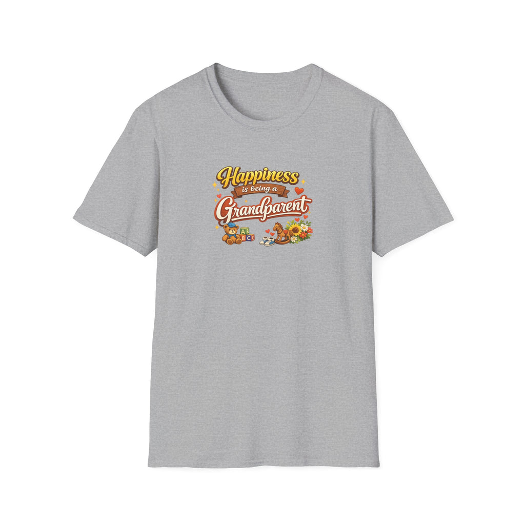 Happiness Is Being a Grandparent Shirt Grandpa-Grandma Gift Tee Proud Grandkids Shirt Cute Grandparent TShirt 7 colors 100% cotton
