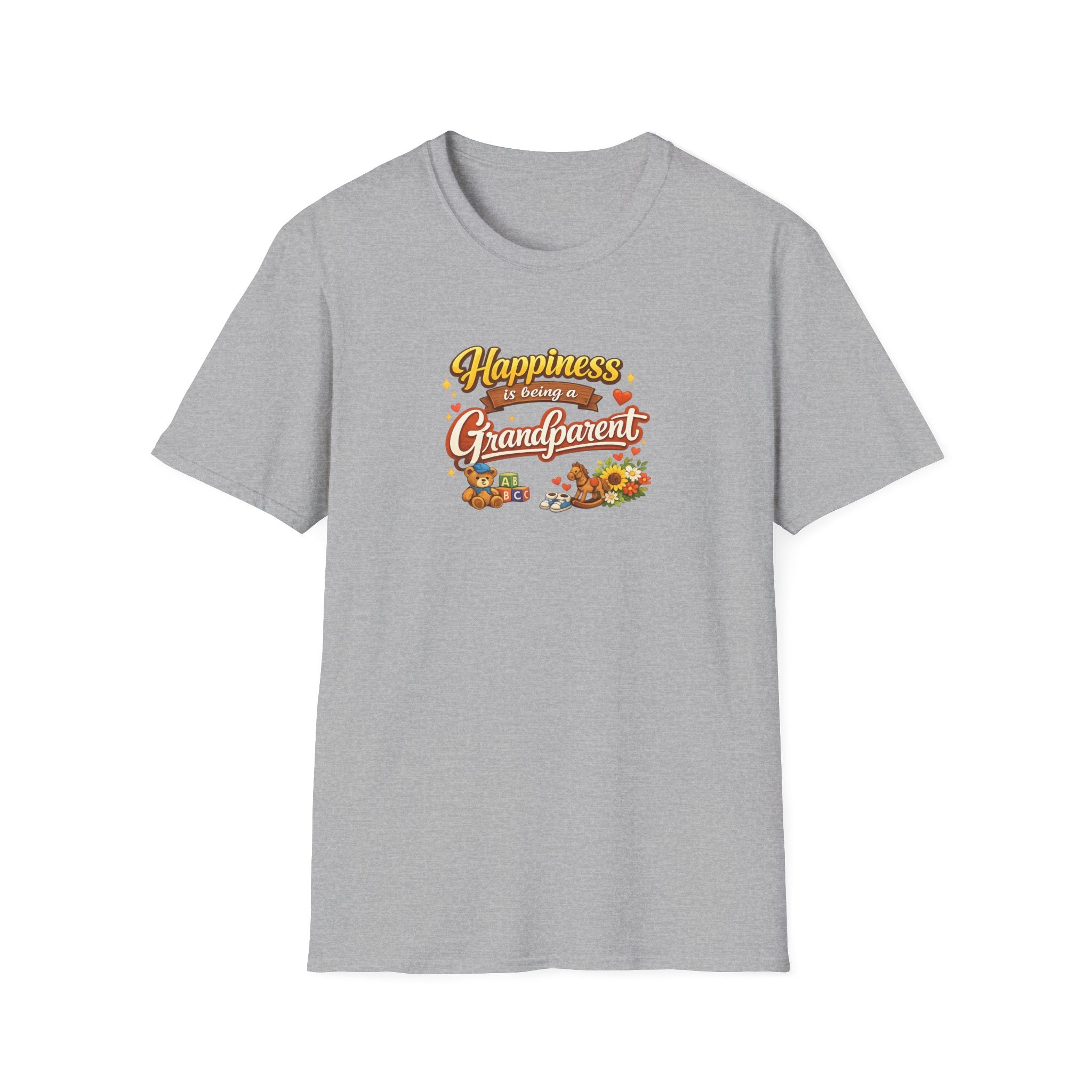 Happiness Is Being a Grandparent Shirt Grandpa-Grandma Gift Tee Proud Grandkids Shirt Cute Grandparent TShirt 7 colors 100% cotton