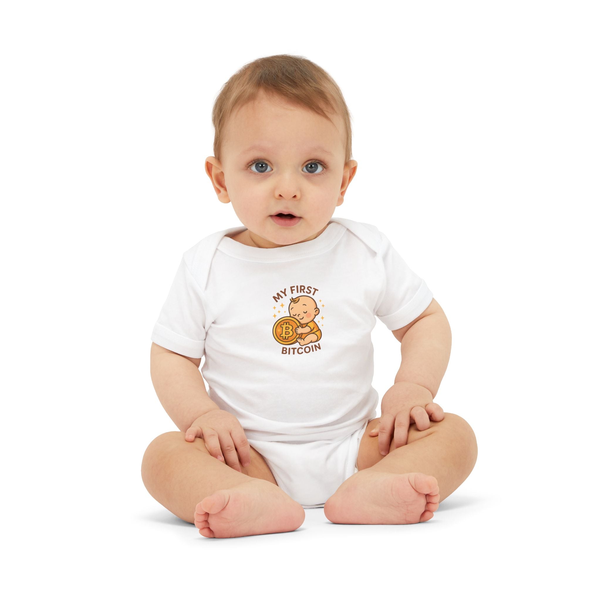 My First Bitcoin Baby Onesie Cute Crypto Infant Bodysuit Future Bitcoiner Gift 6 colors 100% cotton