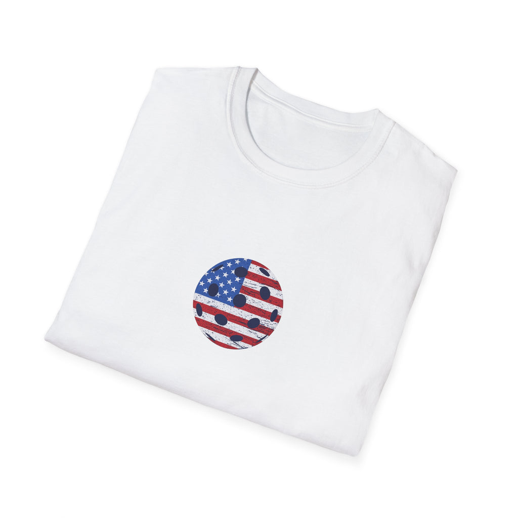 Patriotic Pickleball Shirt USA Flag Pickleball Tee Fourth of July Gift for Players 10 colors 100% cotton