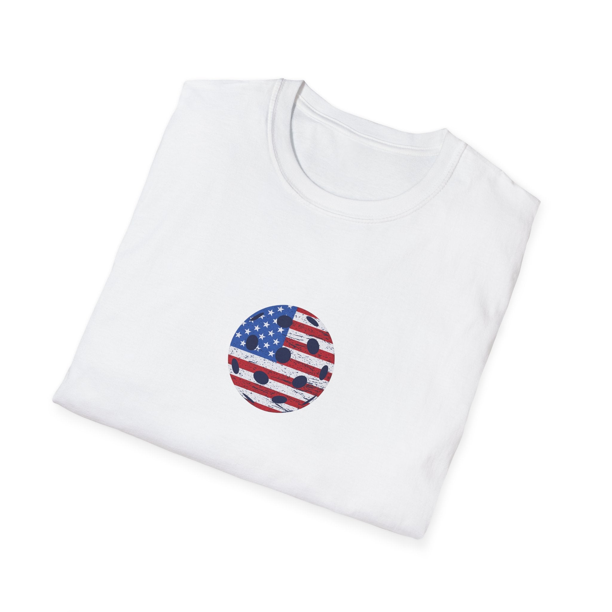 Patriotic Pickleball Shirt USA Flag Pickleball Tee Fourth of July Gift for Players 10 colors 100% cotton