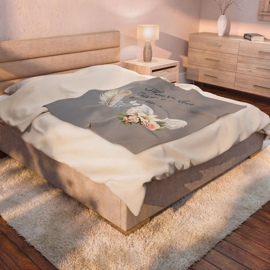 Sympathy Memorial Blanket Those We Love Never Truly Leave Us Bereavement Throw Comfort Gift for Loss Remembrance Blanket 50" x 60"