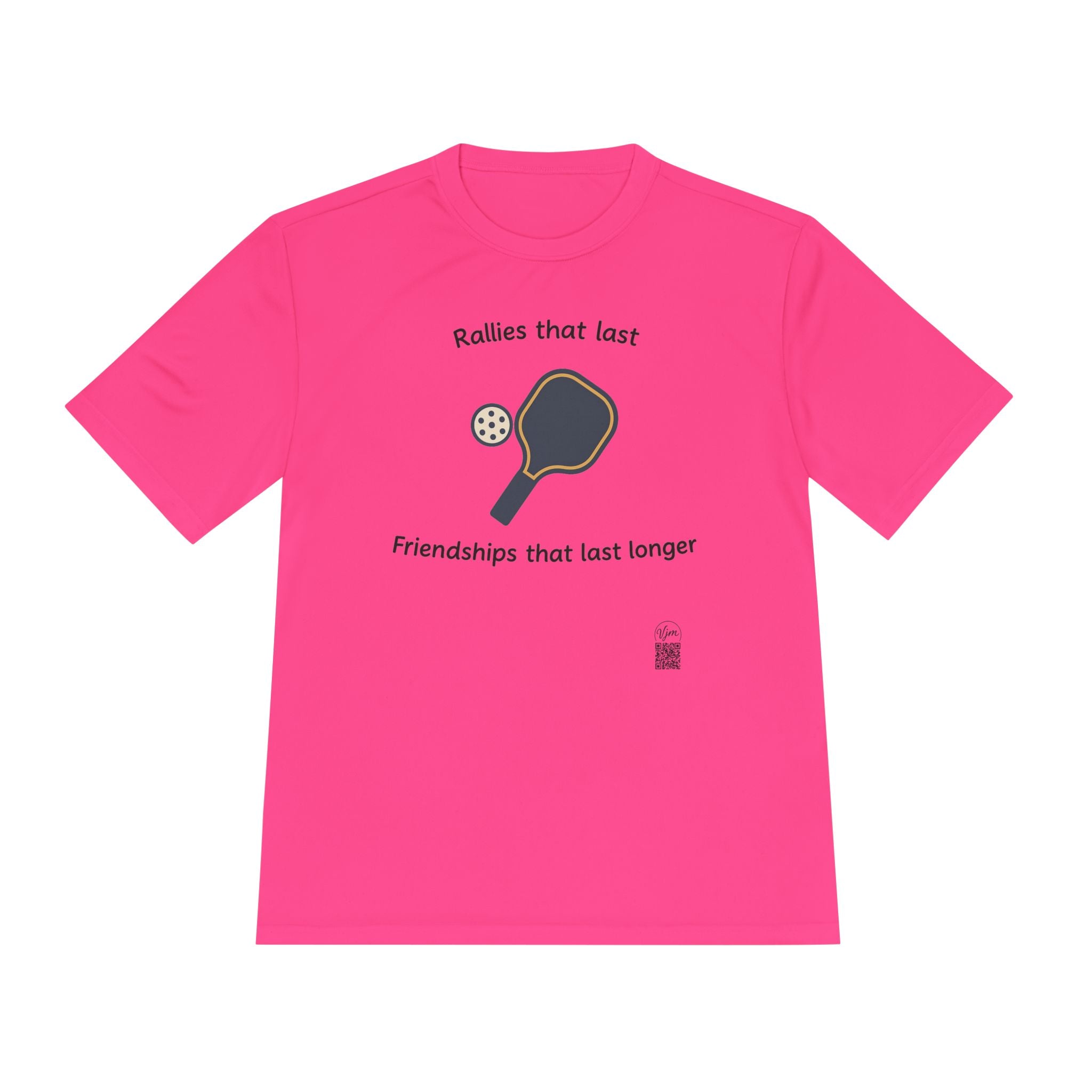 Pickleball Friendships Moisture Sport-Tek T-Shirt Tee 6 colors 100% polyester