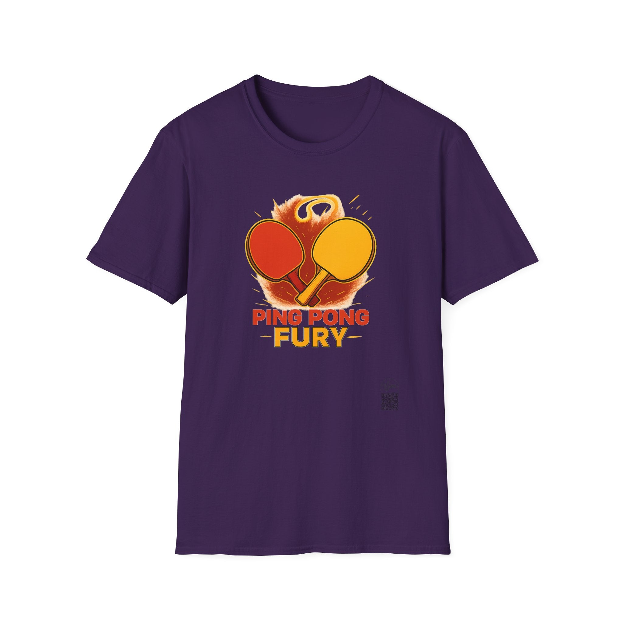 Ping Pong Fury T-Shirt Competitive Table Tennis Paddle Design 6 colors 100% cotton