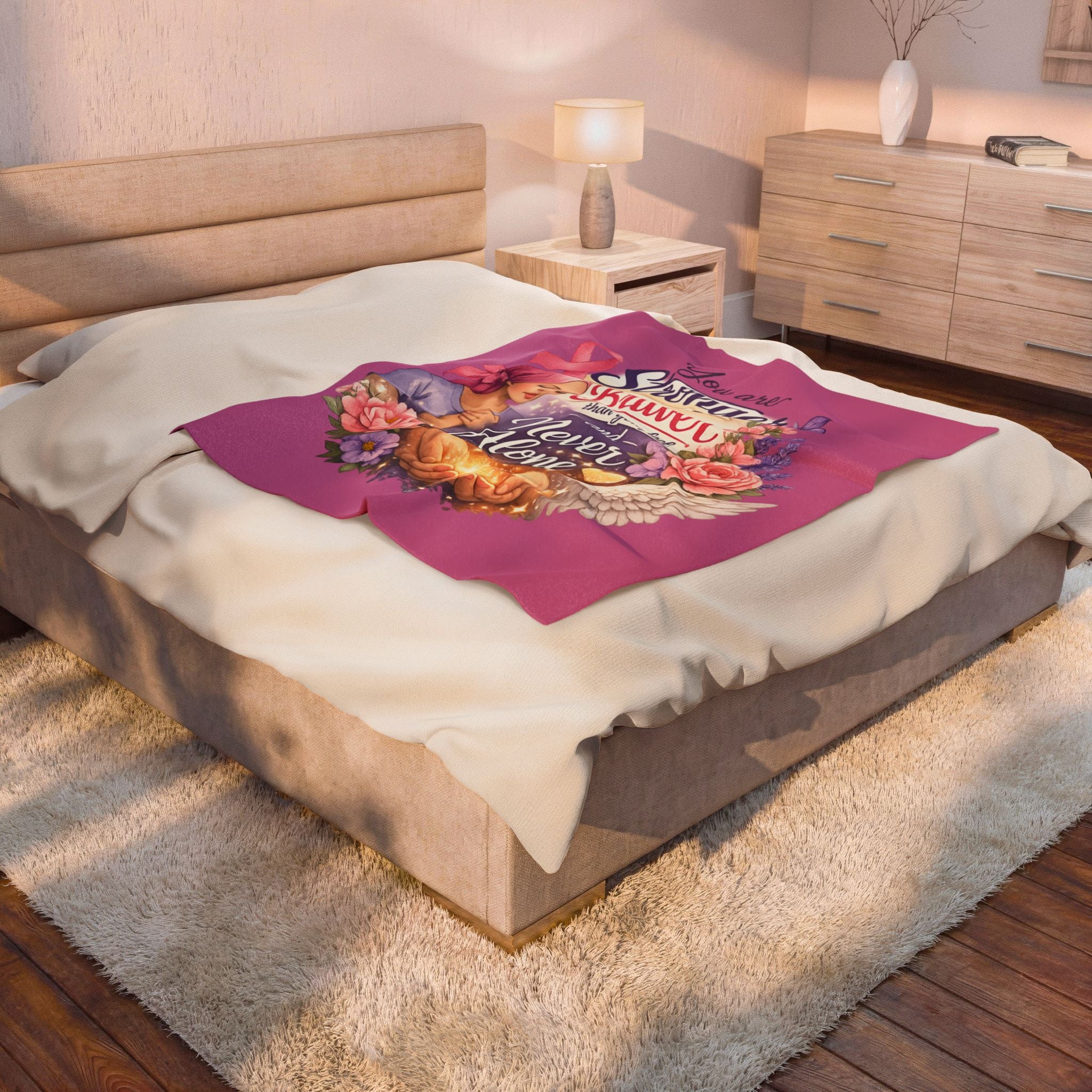 Cancer Support Blanket You Are Stronger Than You Know Breast Cancer Gift Comfort & Hope Blanket 50" x 60"