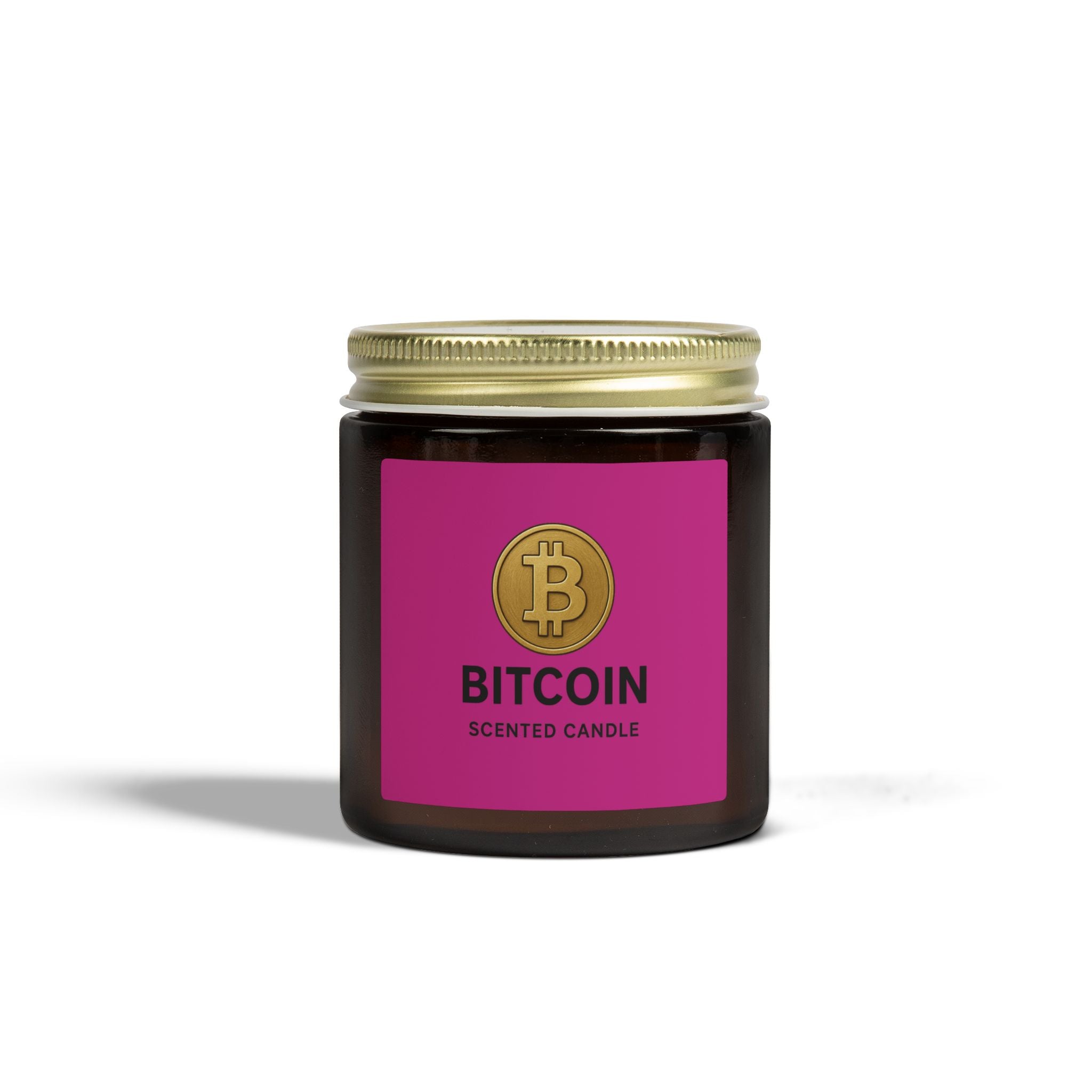 Bitcoin Logo Kerzen Kokos-Aprikosenwachs 4 oz & 9 oz Größen 8 Düfte erhältlich