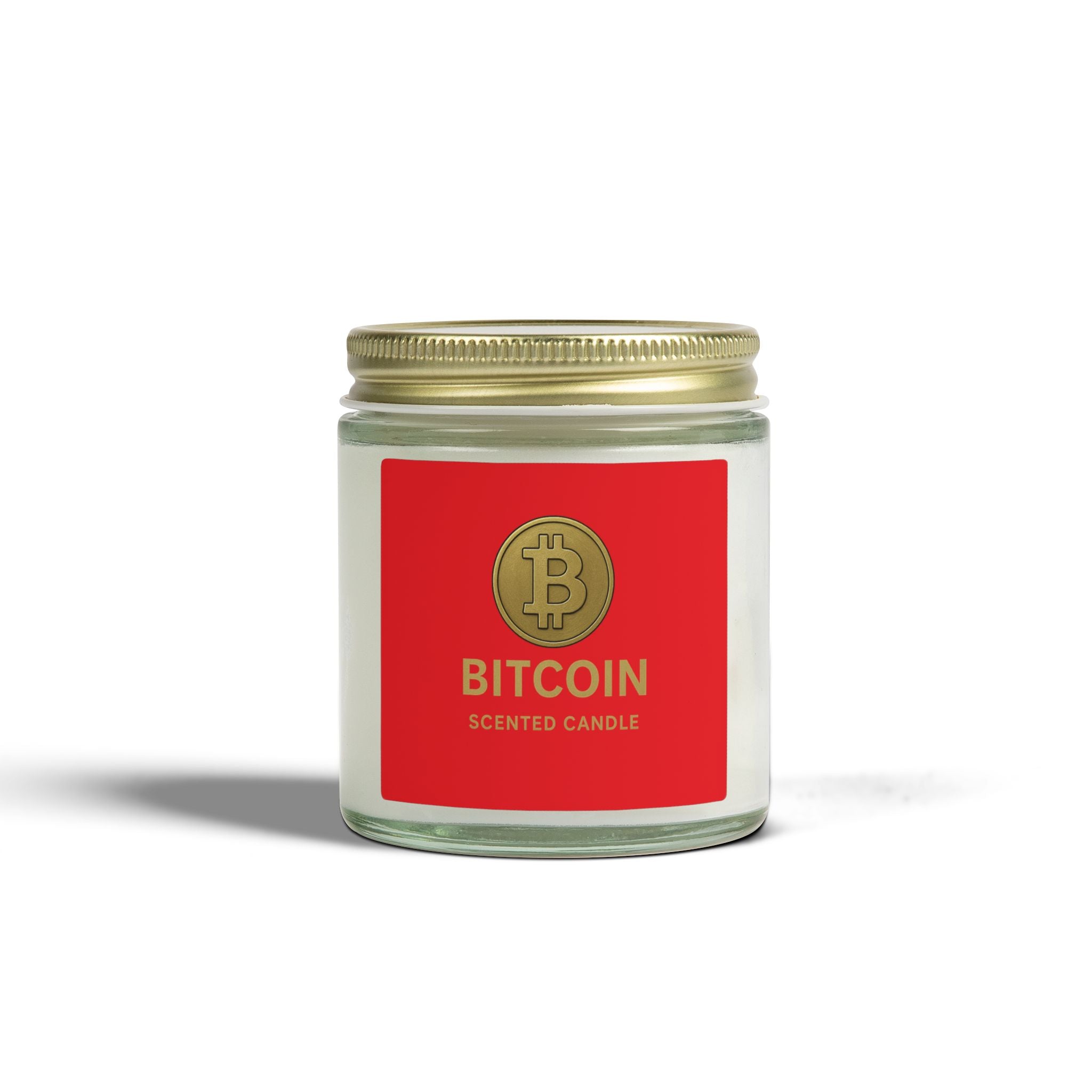 Bitcoin Logo Coconut-Apricot Wax Candle 4 oz & 9 oz sizes 8 fragrances available