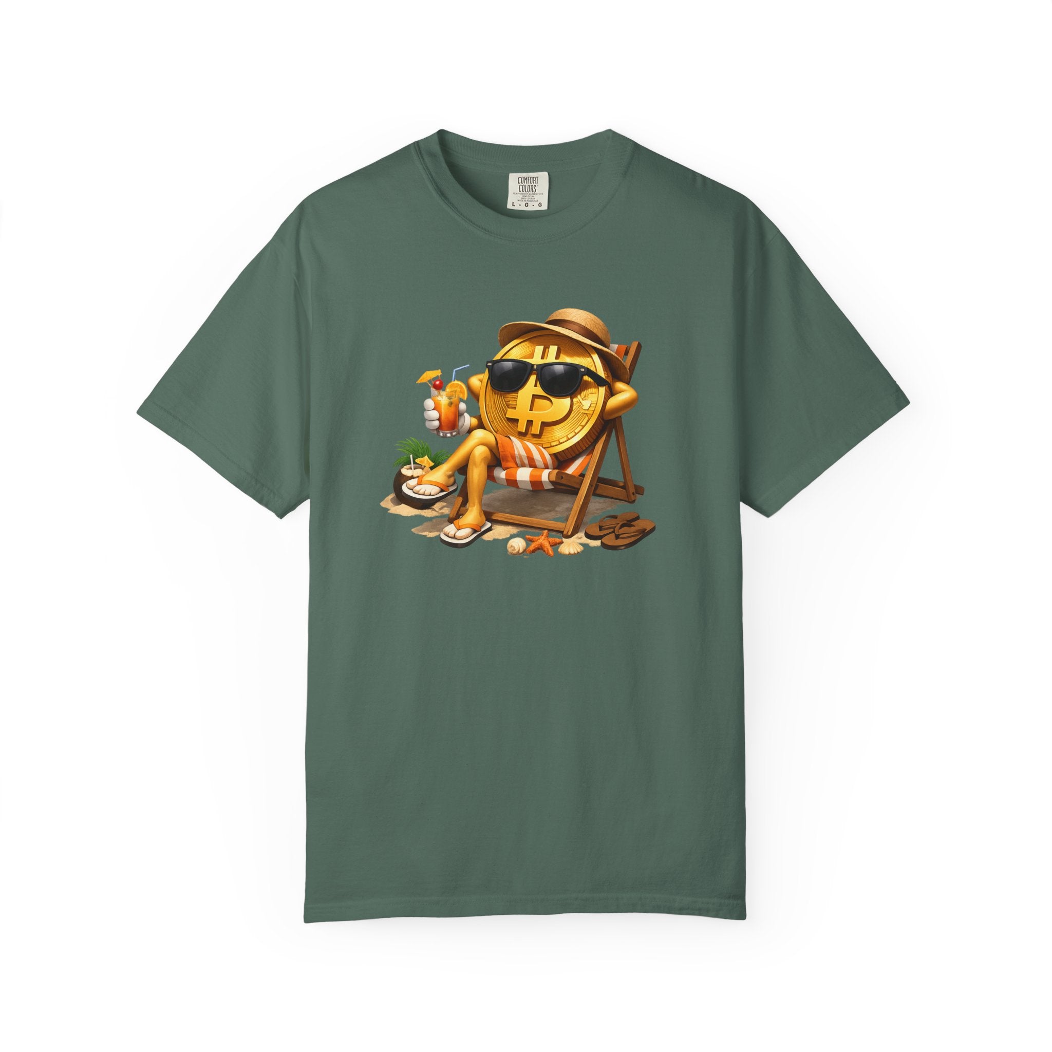Bitcoin Beach Life T-Shirt Krypto-Millionär-Vibes Tee Entspanntes Bitcoin-Shirt Lustiges Krypto-Shirt 7 Farben 100% Baumwolle