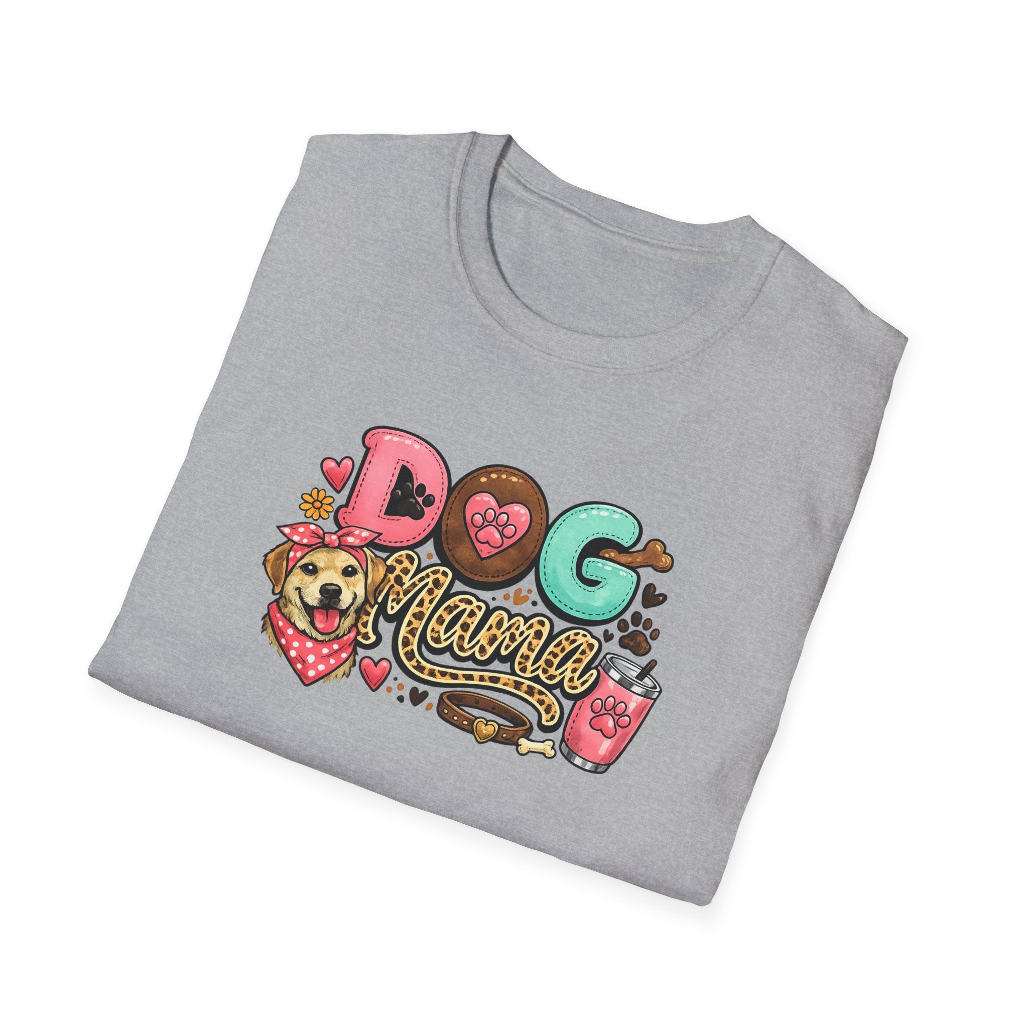 Dog Mama T-Shirt Cute Dog Mom T-Shirt Funny Pet Lover Tee Puppy Mom Gift Trendy Pet Lover Gift 6 colors 100% cotton