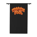 Truckin Fool Fire Blackout Curtain Truck Driver Decor Flame Text Window Panel Man Cave Garage Curtain 50" × 84"
