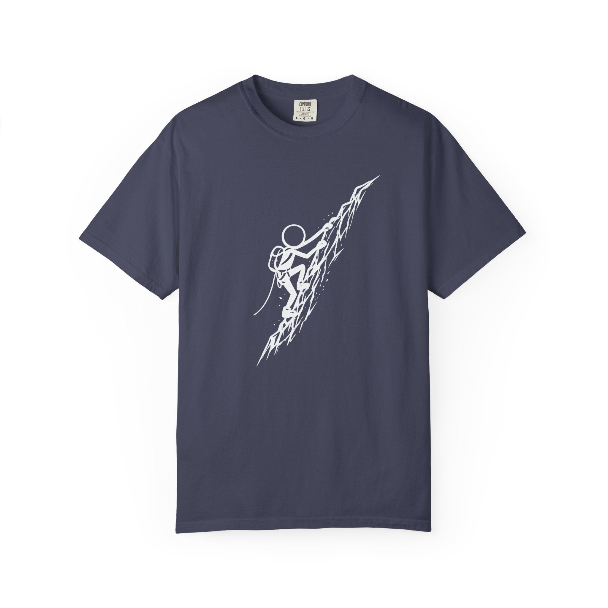 Mountain Climber Stick Figure TShirt Adventure Graphic Tee Rock Climbing Shirt Minimalist Hiking Tee 7 colors 100% cotton