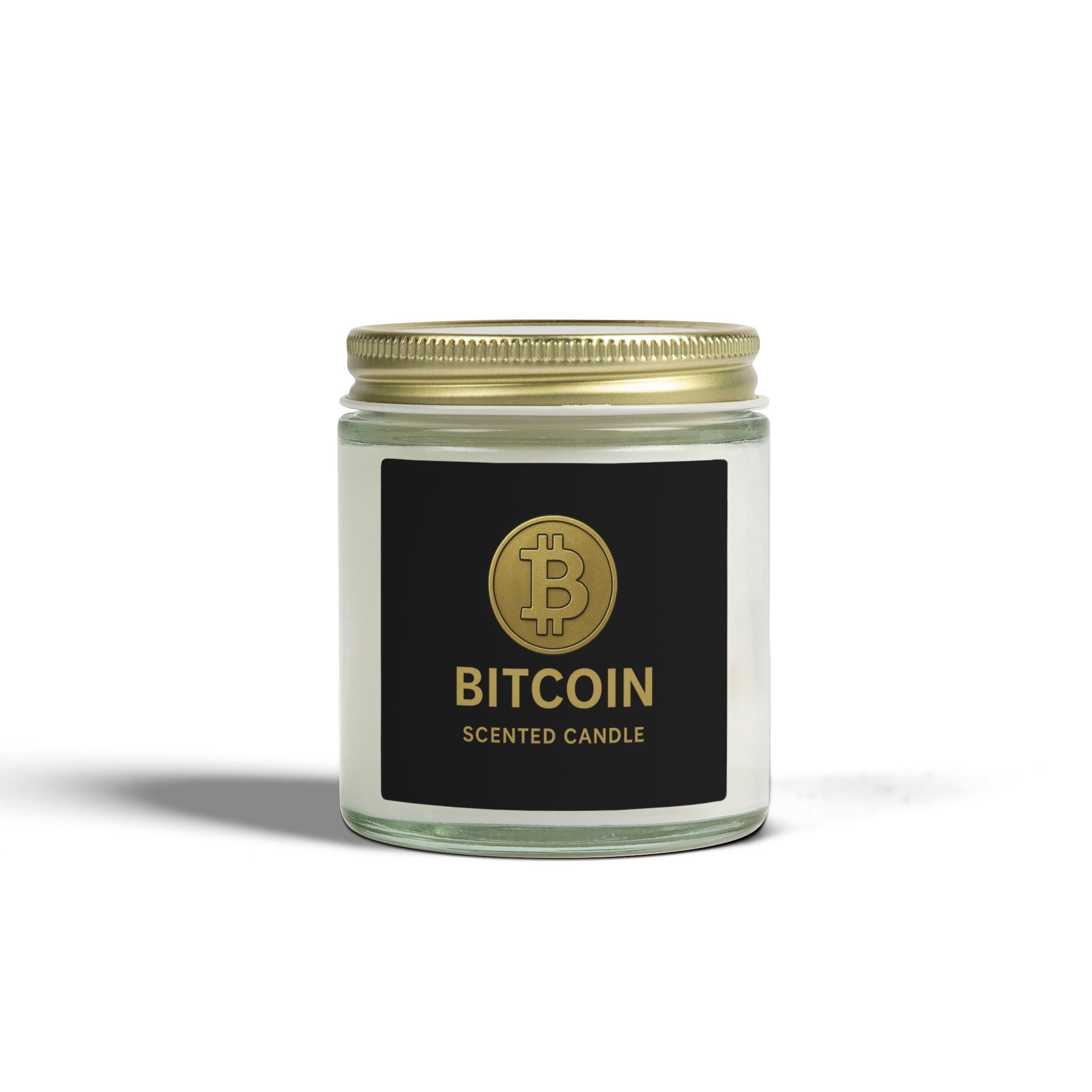 Bitcoin Logo Candle Coconut Apricot Wax Candle 4 oz & 9 oz sizes 8 fragrances available