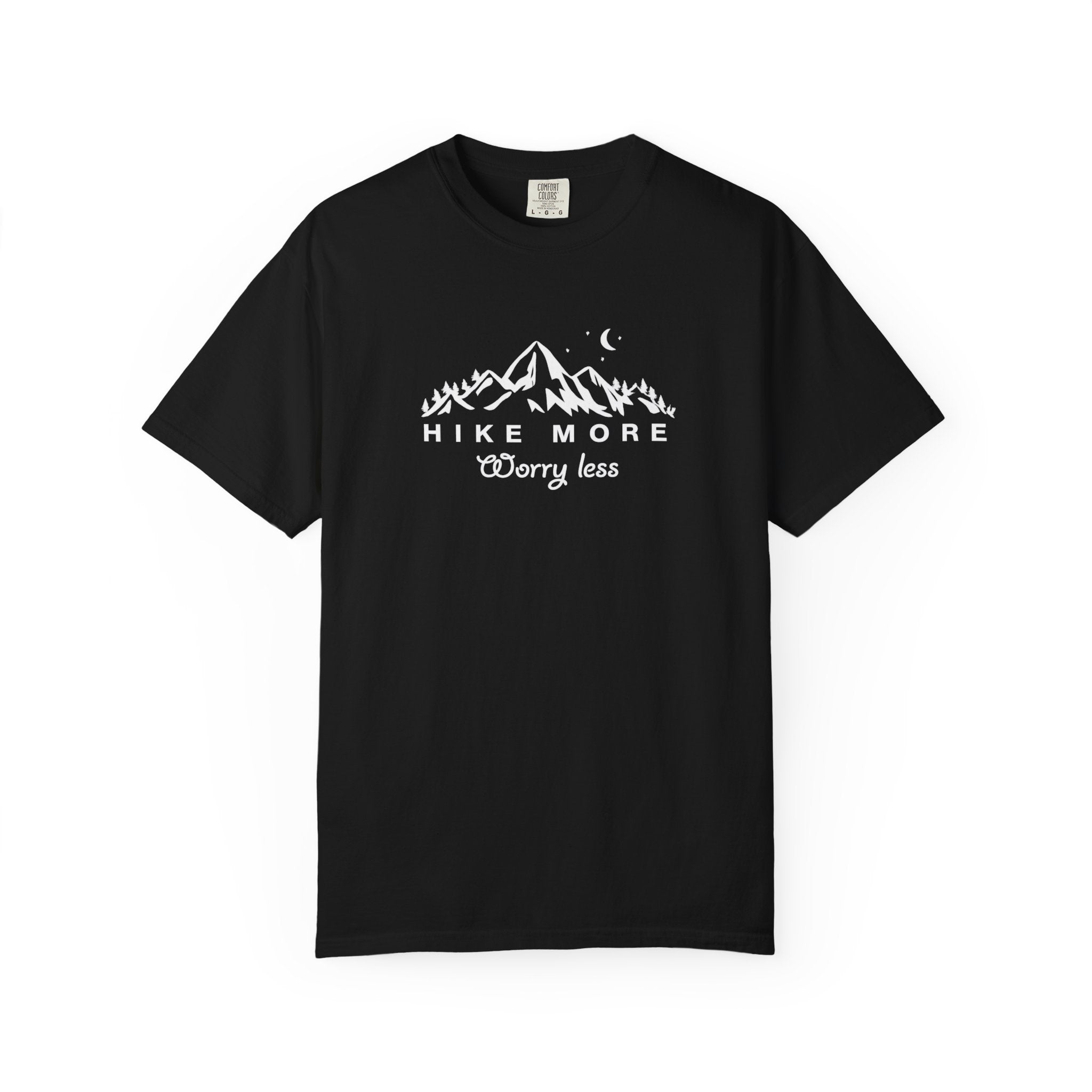 Hike More Worry Less Shirt Hiking TShirt Outdoor Adventure Tee Mountain Nature Lover Gift Hiking Tee 7 colors 100% cotton