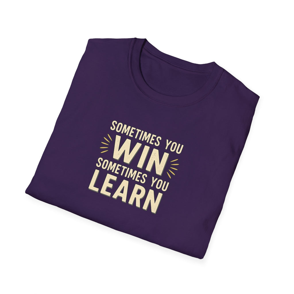 Win or Learn Tee When Quitting is not an Option Bold Motivation Streetwear Shirt 5 colors 100% cotton