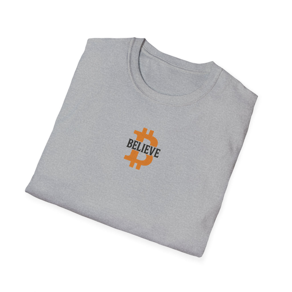 Believe in Bitcoin T-Shirt Tee Wear the Movement with Bold Faith in the Future 5 colors 100% cotton