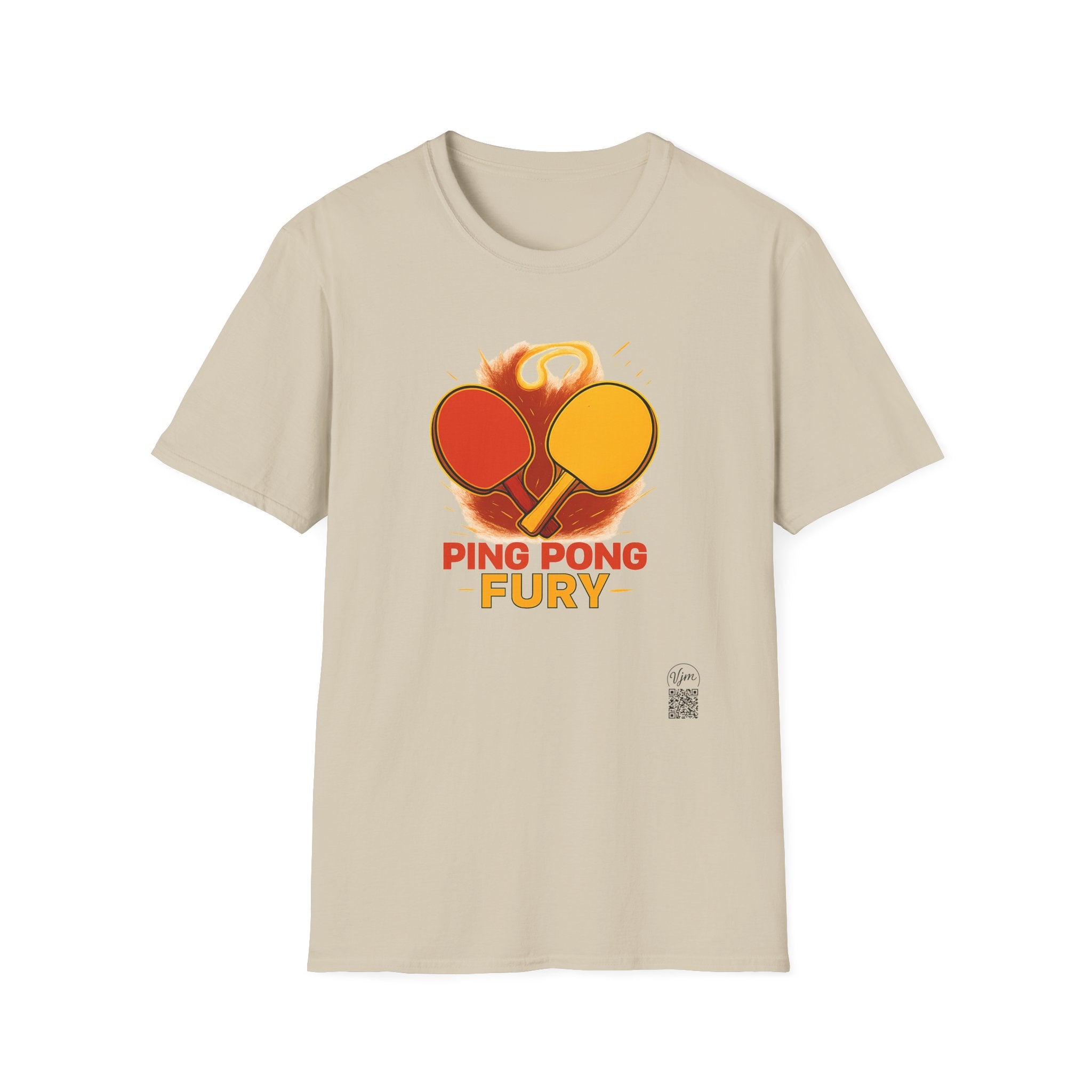 Ping Pong Fury T-Shirt Competitive Table Tennis Paddle Design 6 colors 100% cotton