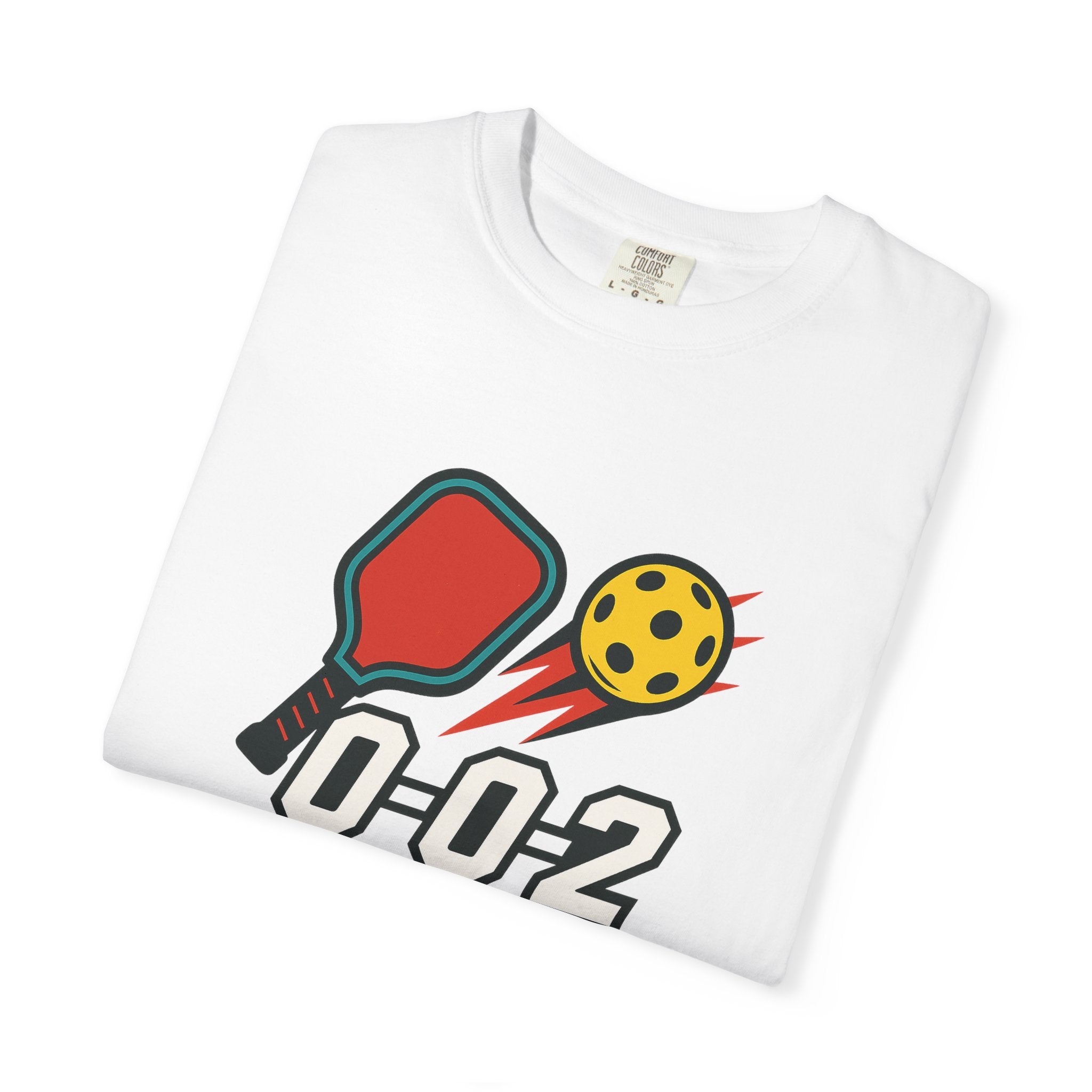 Pickleball 0-0-2 Power Serve Tee Soft Garment-Dyed Pickleball T-shirt 6 colors 100% cotton