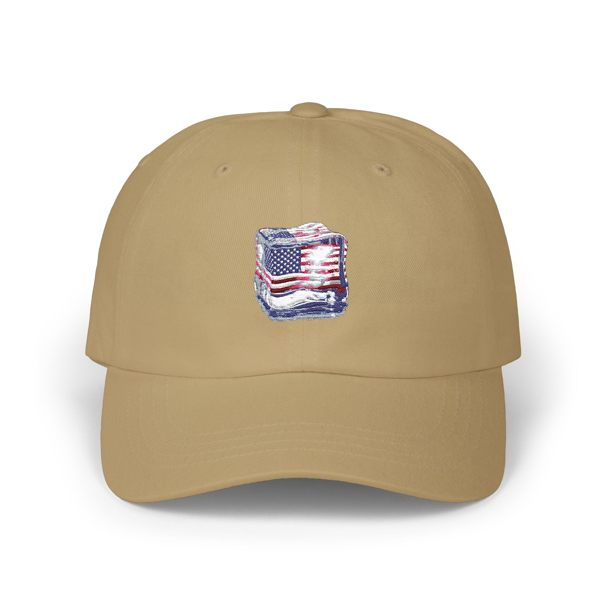 Unterstützung ICE-Flagge Würfel Emoji Kappe Strafverfolgungsunterstützung Grafik Stehen mit ICE Kein Text, nur ein visuelles Symbol 5 Farben 100% Baumwolle