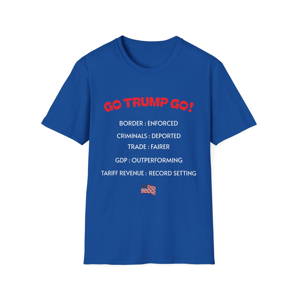 Go Trump Go! Bold Patriotic T-Shirt Pro-America Graphic Tee for Proud Conservatives 4 colors 100% cotton
