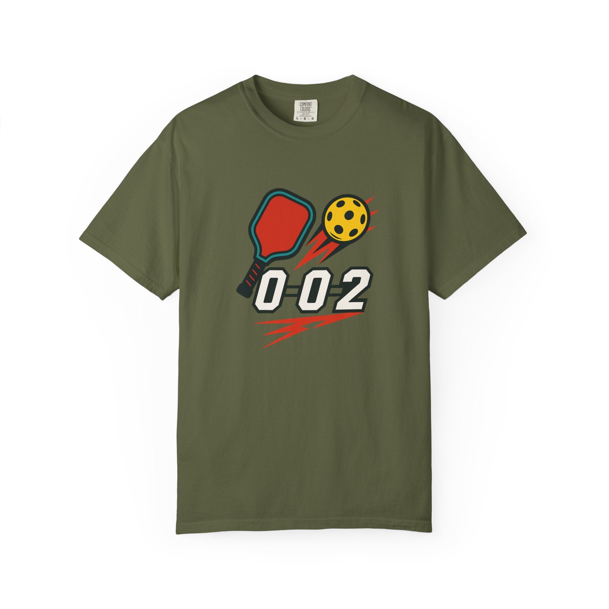 Pickleball 0-0-2 Power Serve Tee Soft Garment-Dyed Pickleball T-shirt 6 colors 100% cotton