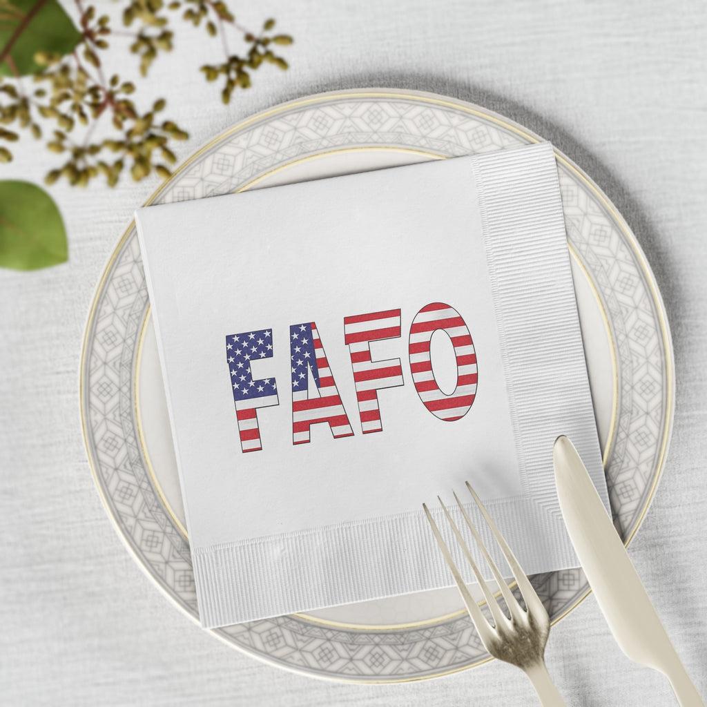 FAFO Patriotic Napkins Fourth of July Decor BBQ Party Supplies Patriotic Napkins America Party Decor (50 or 100 Count) 2 sizes