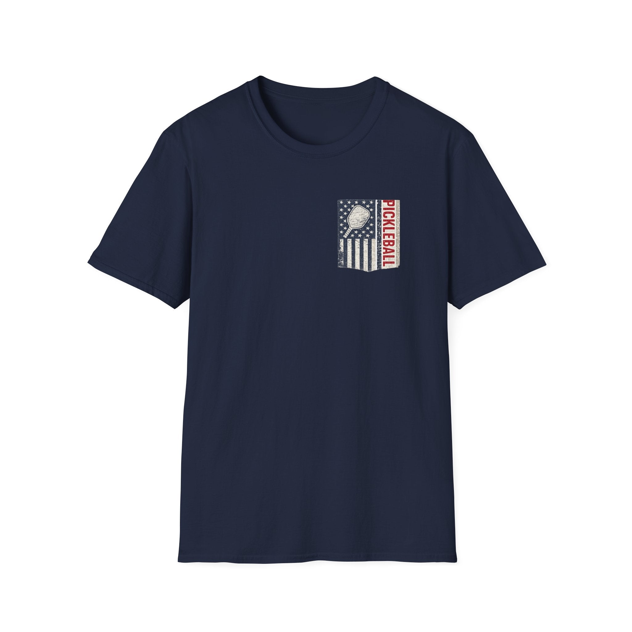 Patriotic USA Flag Pickleball Shirt Men's Pickleball Tee Gift for Pickleball Fanatic 4th of July Shirt 6 colors 100% cotton