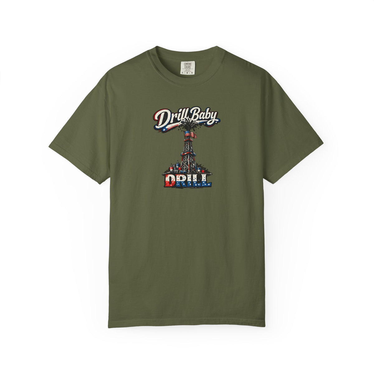 Sats and Stripes Drill Baby Drill Patriotic Oilfield T-Shirt MAGA Energy Independence Shirt Pro Oil & Gas USA Graphic Tee Hemp