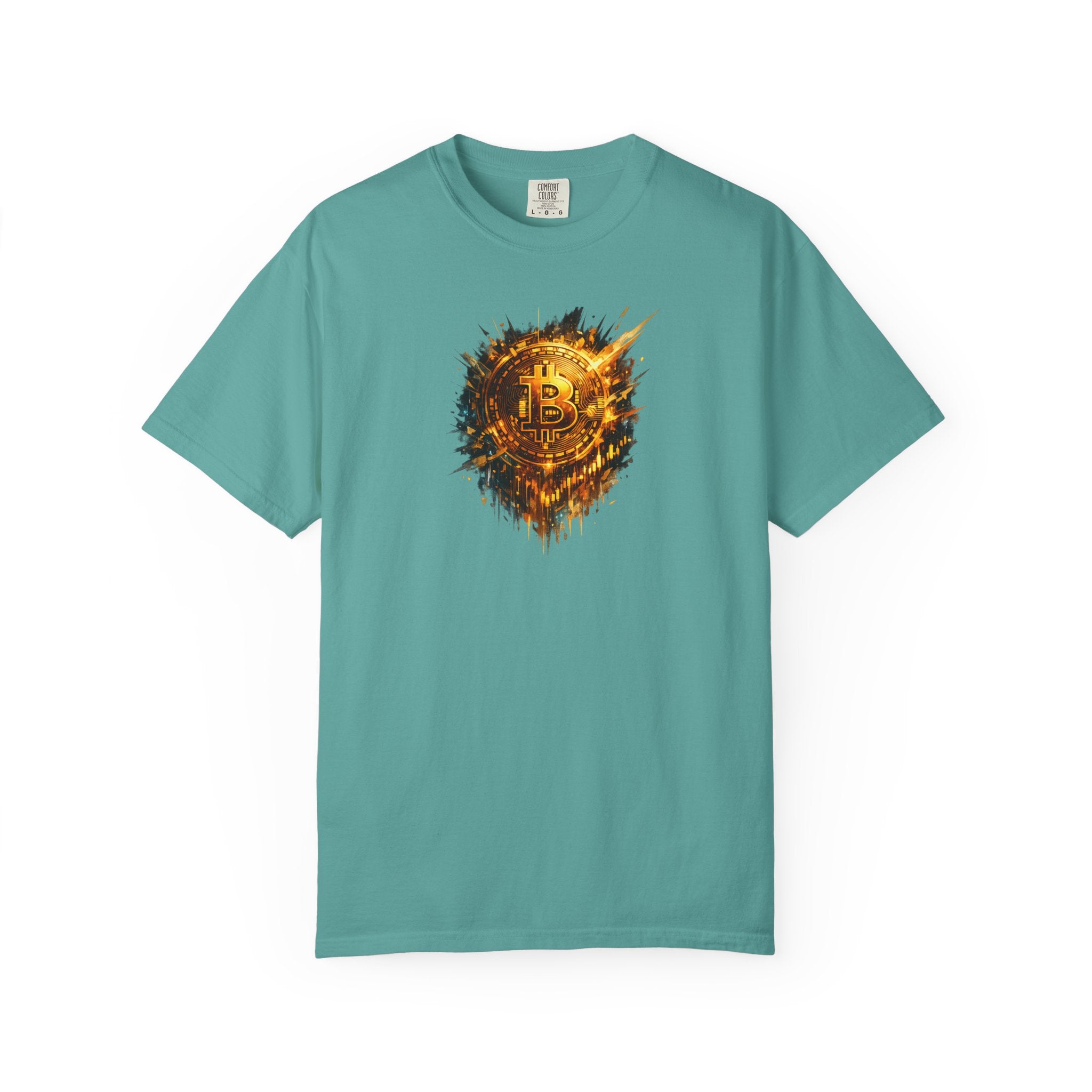 Bitcoin Fire Coin TShirt Bitcoin Shirt for Crypto Fans Digital Gold Streetwear Burning Bitcoin Logo T-shirt 11 colors 100% cotton