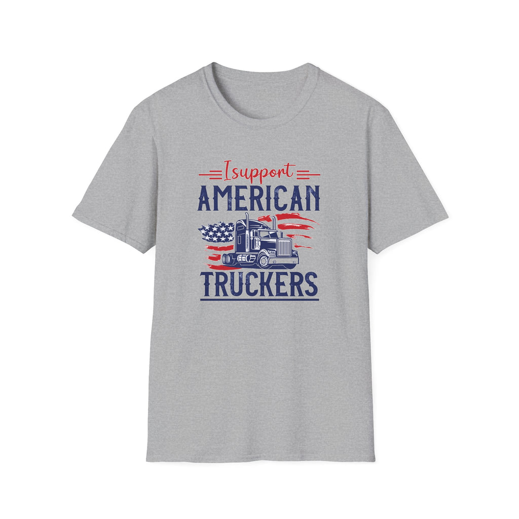 I Support American Truckers Shirt Trucker Wife Support Tee Patriotic Truck Apparel Proud Trucker Family Gift 5 colors 100% cotton