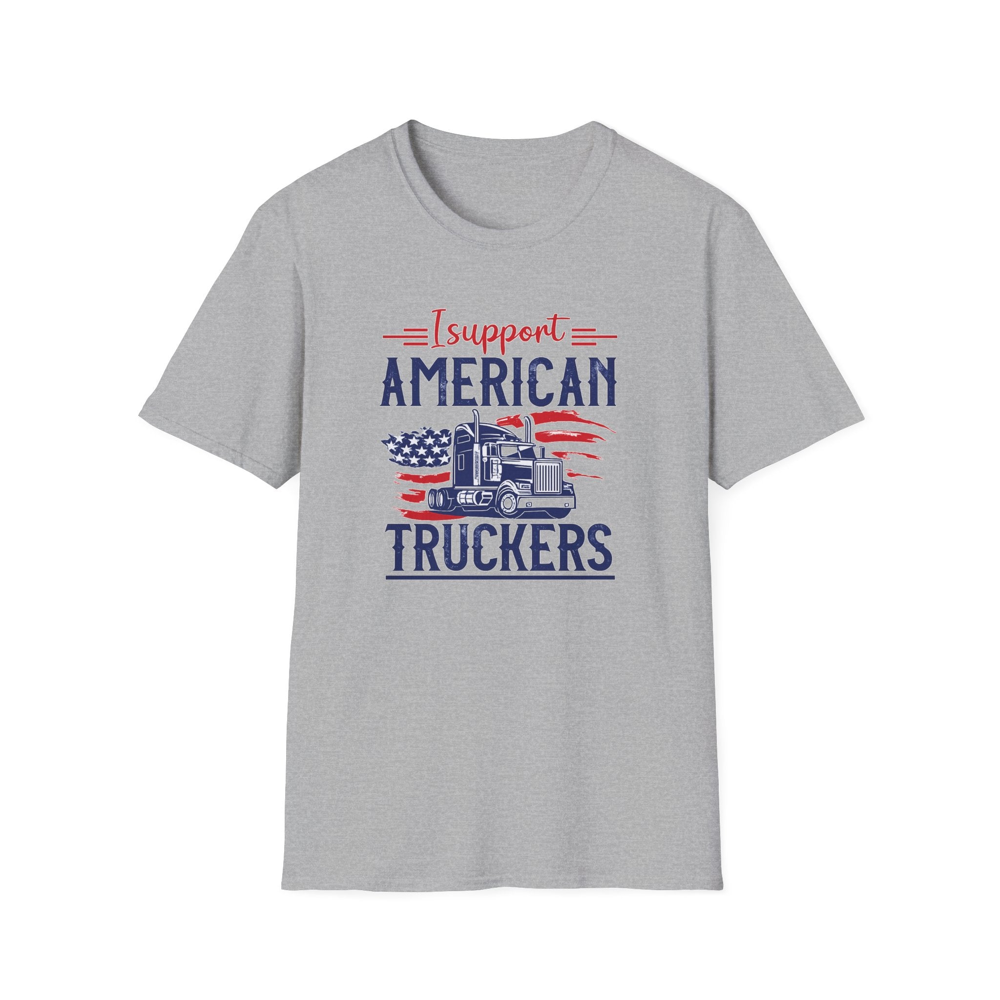 I Support American Truckers Shirt Trucker Wife Support Tee Patriotic Truck Apparel Proud Trucker Family Gift 5 colors 100% cotton