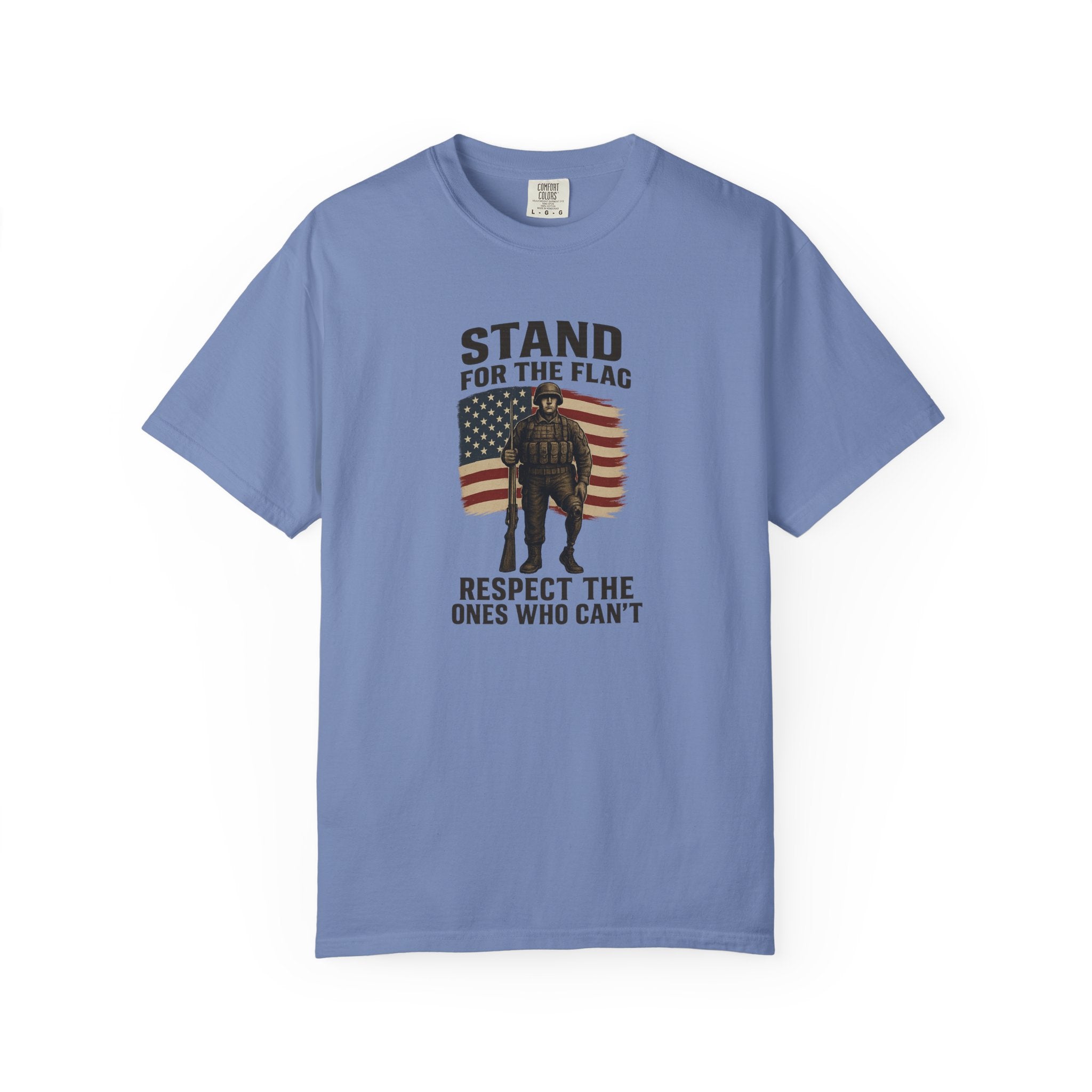 Stehe für die Flagge Veteranen T-Shirt Patriotisches Militärshirt USA Flagge Soldat T-Shirt Veteranen und Patrioten 5 Farben 100% Baumwolle