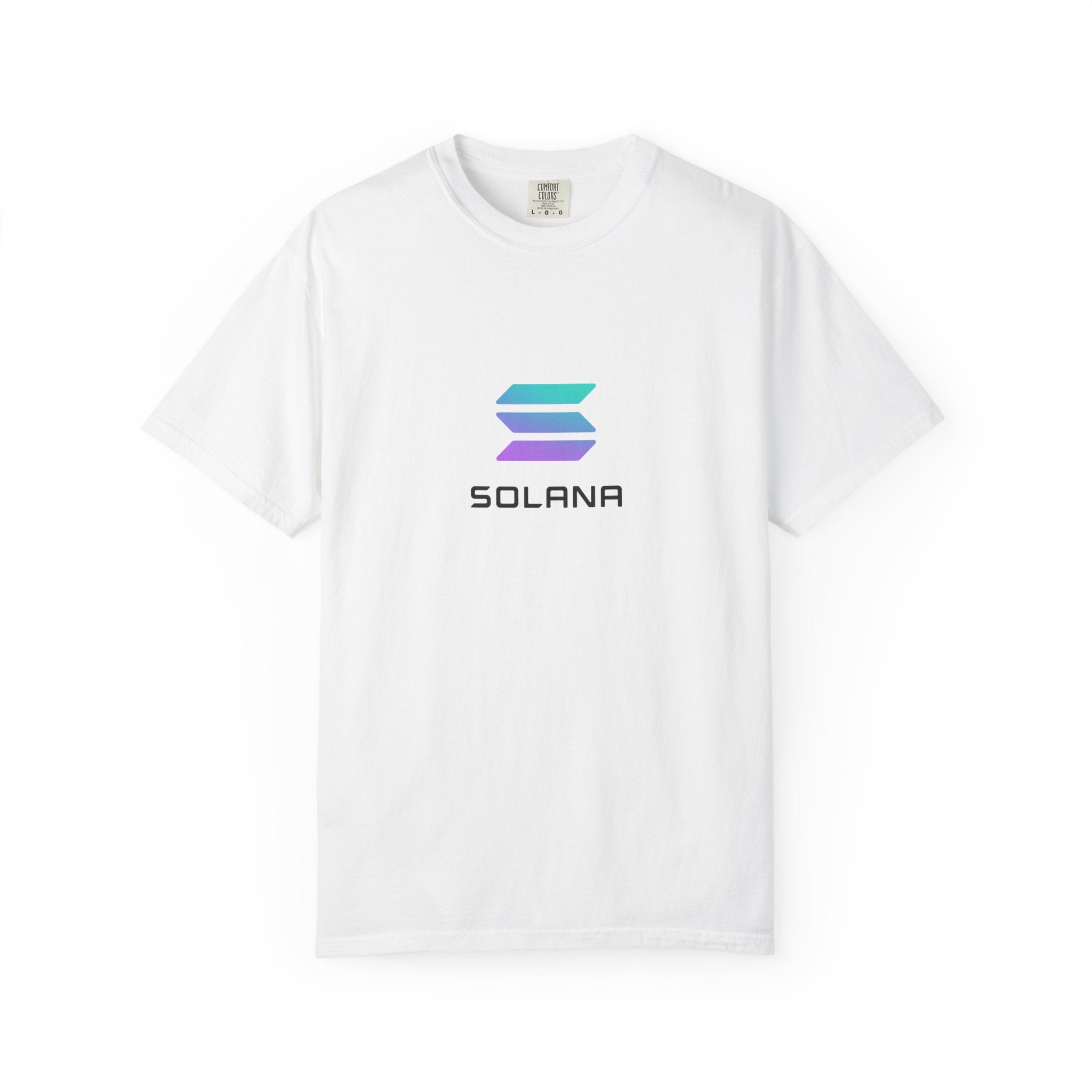 Sats and Stripes Solana Crypto T-Shirt Web3 Blockchain Tee Crypto Trader Gift Investor Fashion Streetwear White