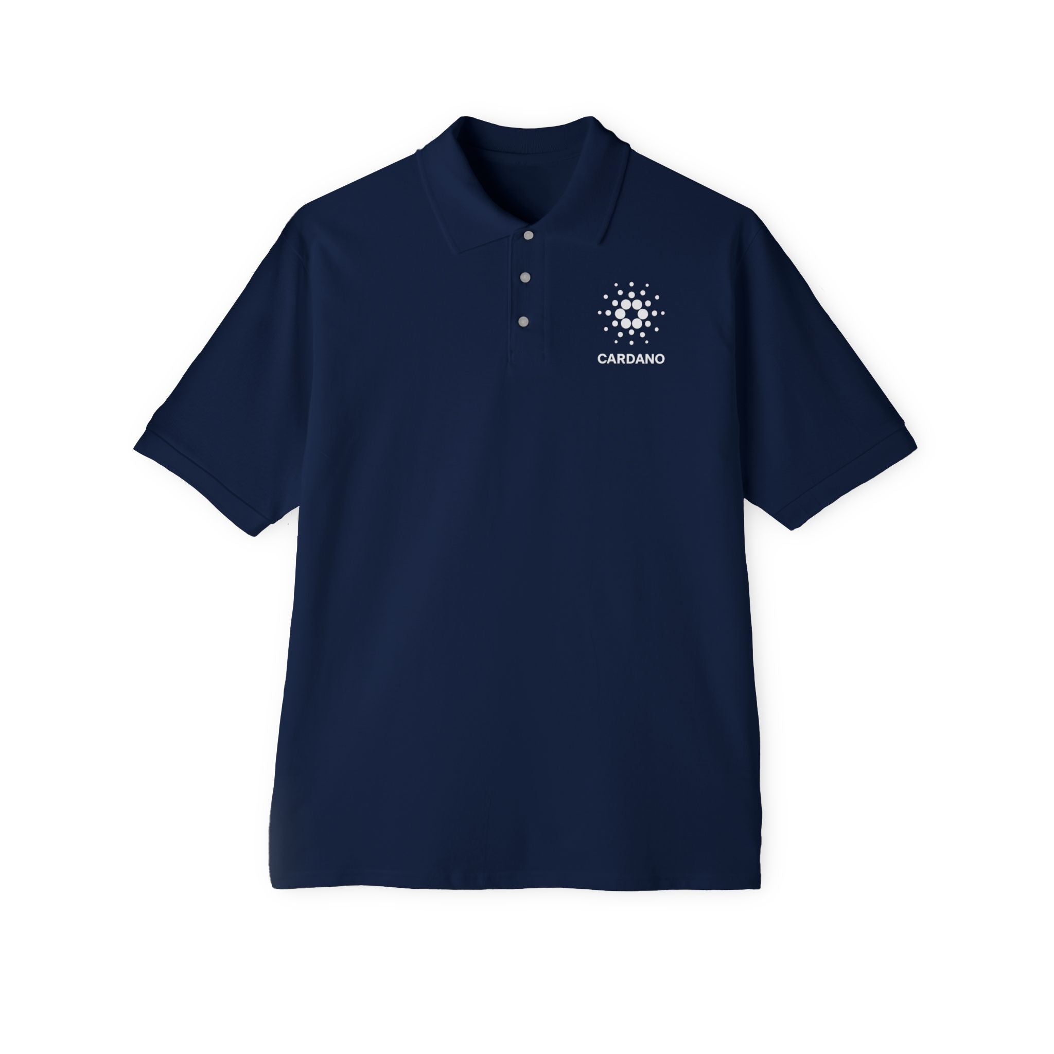 Cardano Polo Shirt for Men Crypto Logo Golf Polo Blockchain ADA Shirt Gift for Crypto Fans 5 colors 100% cotton