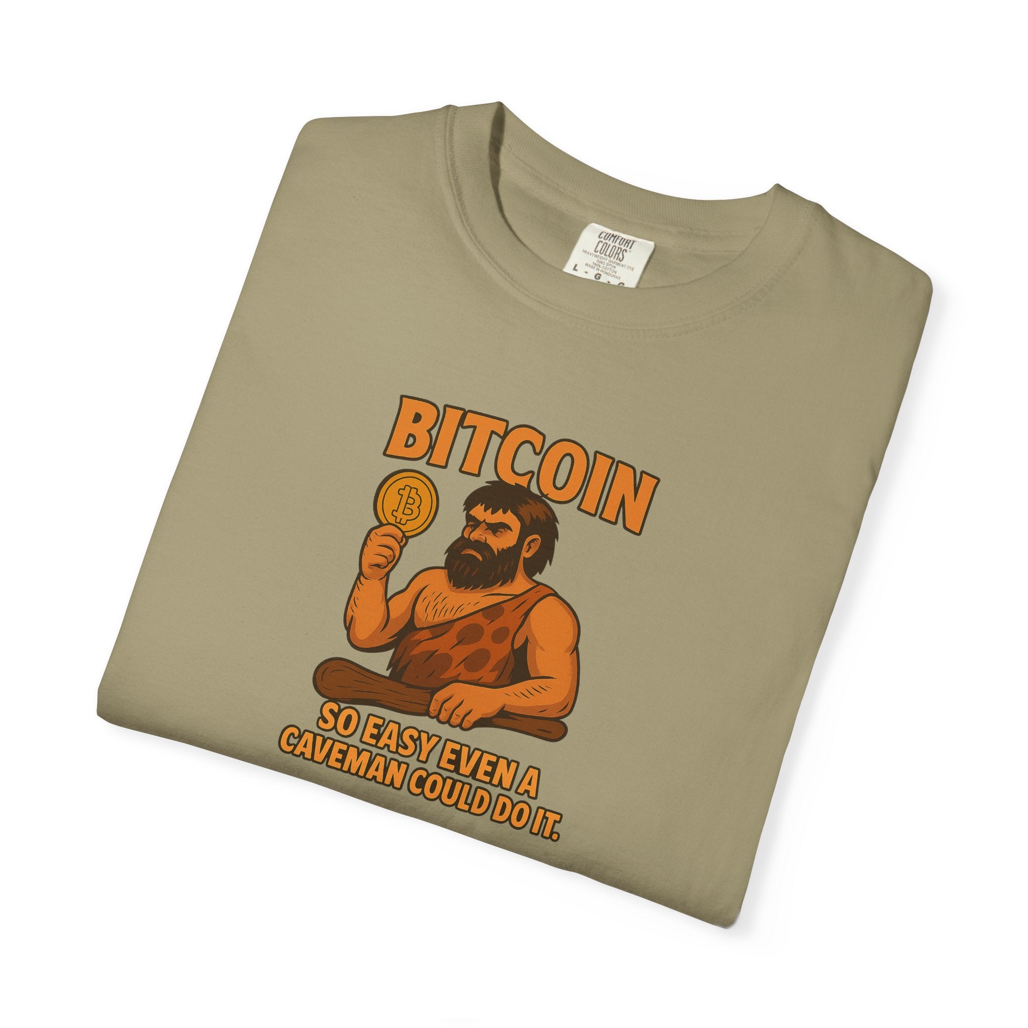 From Stone Age to Digital Age So easy even a Caveman can do it Bitcoin Tee 9 colors 100% cotton
