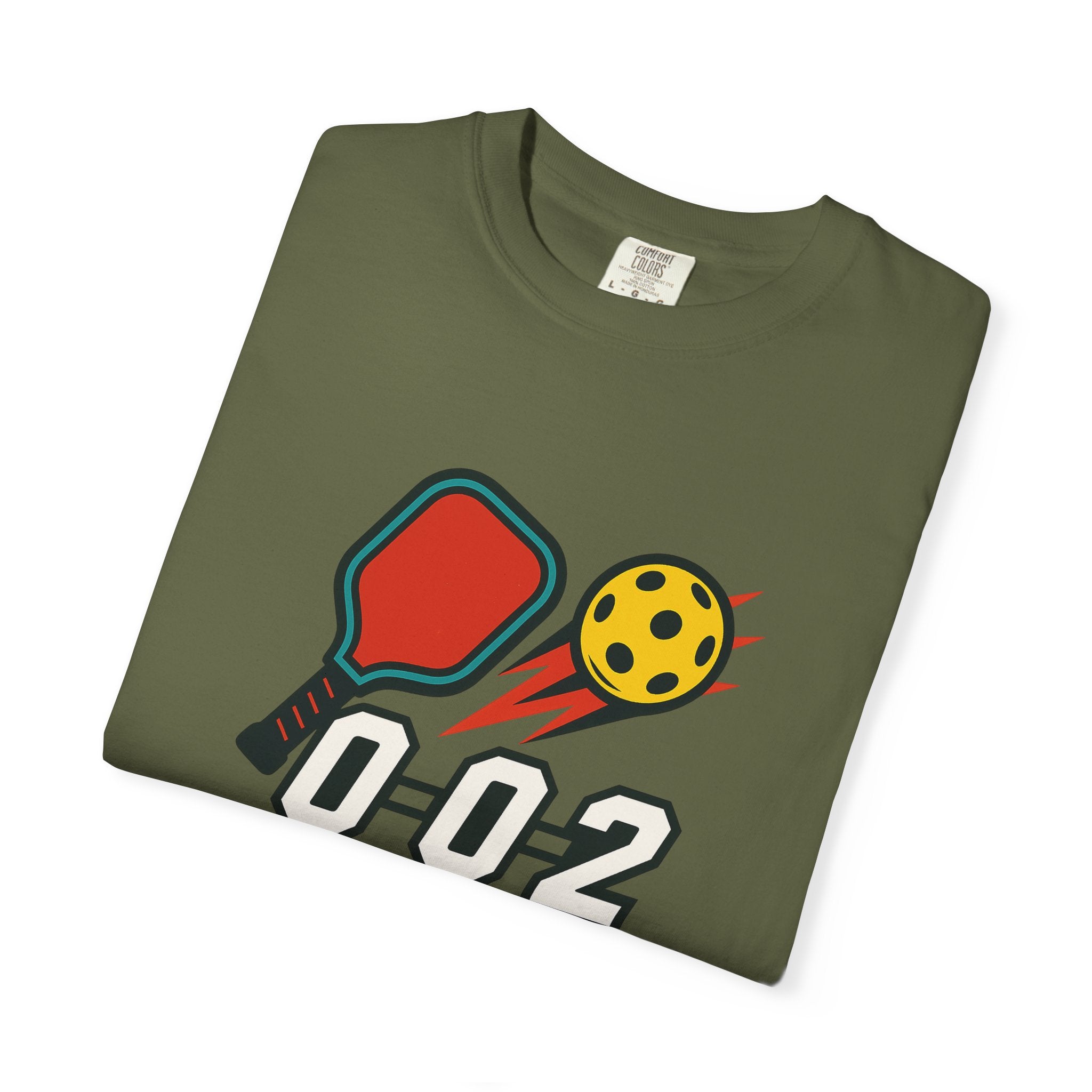 Pickleball 0-0-2 Power Serve Tee Soft Garment-Dyed Pickleball T-shirt 6 colors 100% cotton
