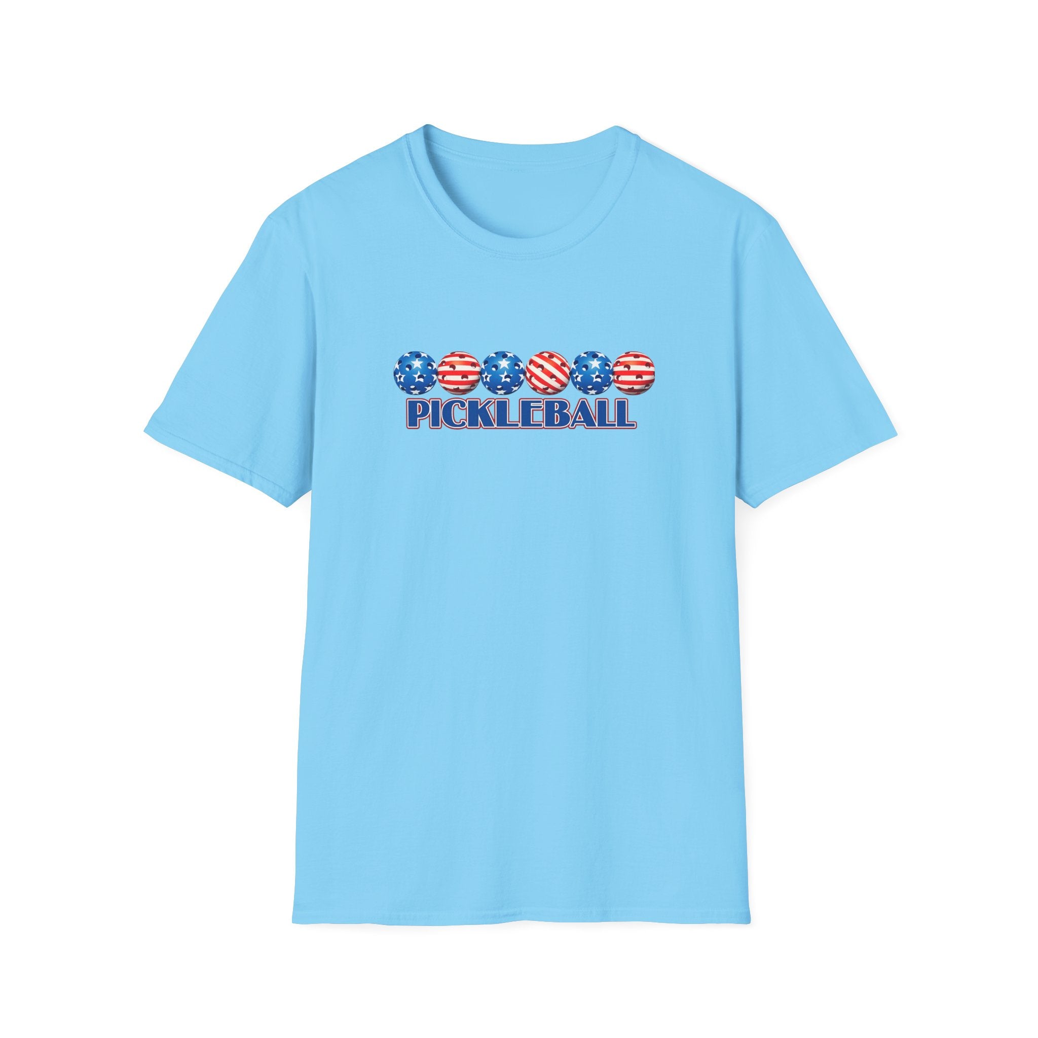 Patriotic Pickleball Shirt USA American Flag Pickleball Tee July 4th Pickleball Gift Pickleball Player Shirt 6 colors 100% cotton