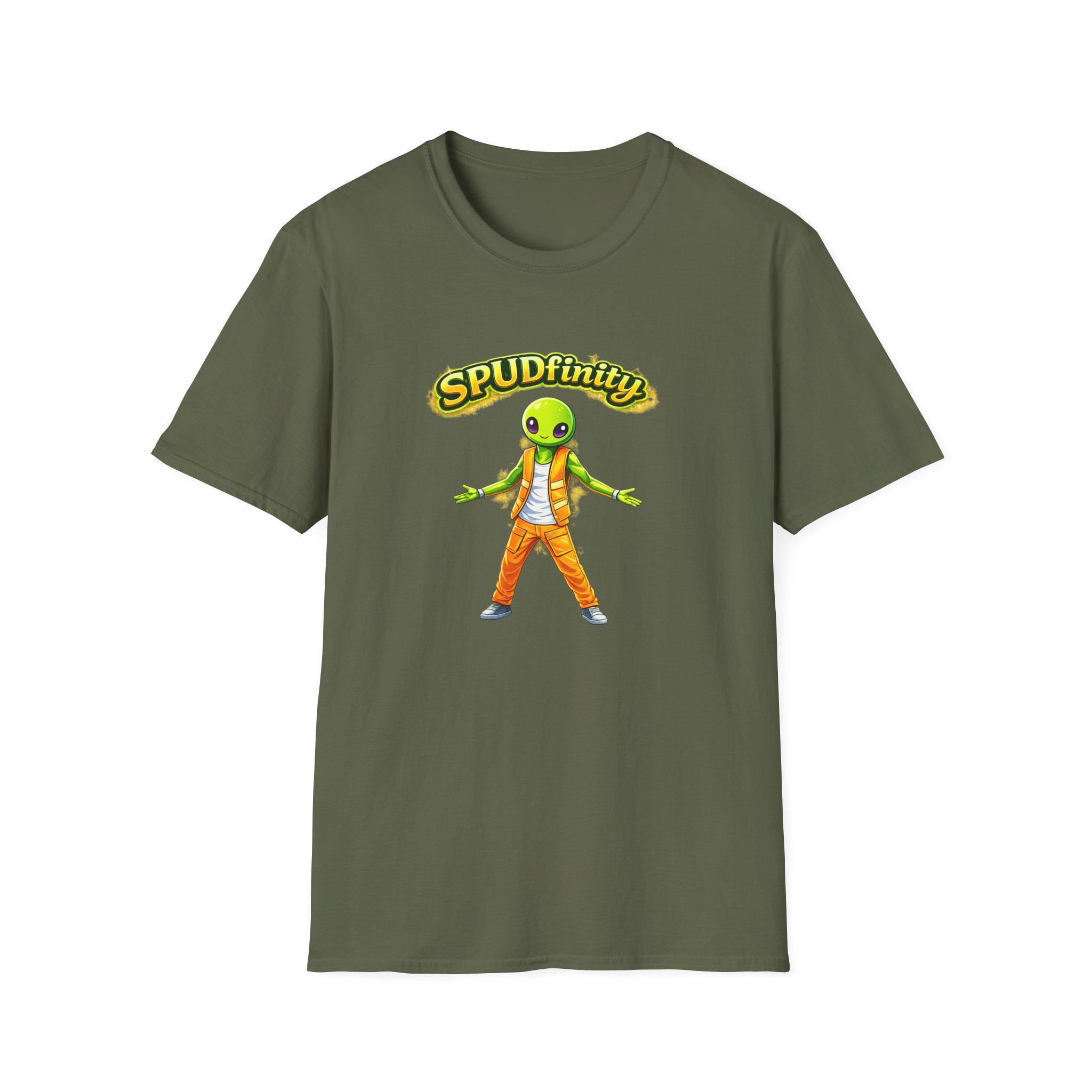 SPUDfinity Alien Kartoffel Gaming T-Shirt 5 Farben 100% Baumwolle