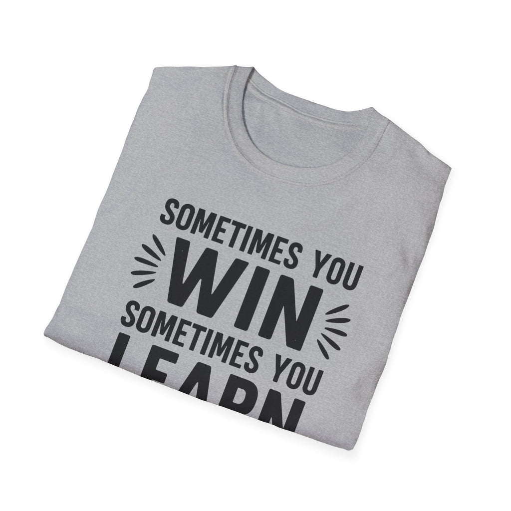 Win or Learn Tee When Quitting is not an Option Bold Motivation Streetwear Shirt 5 colors 100% cotton