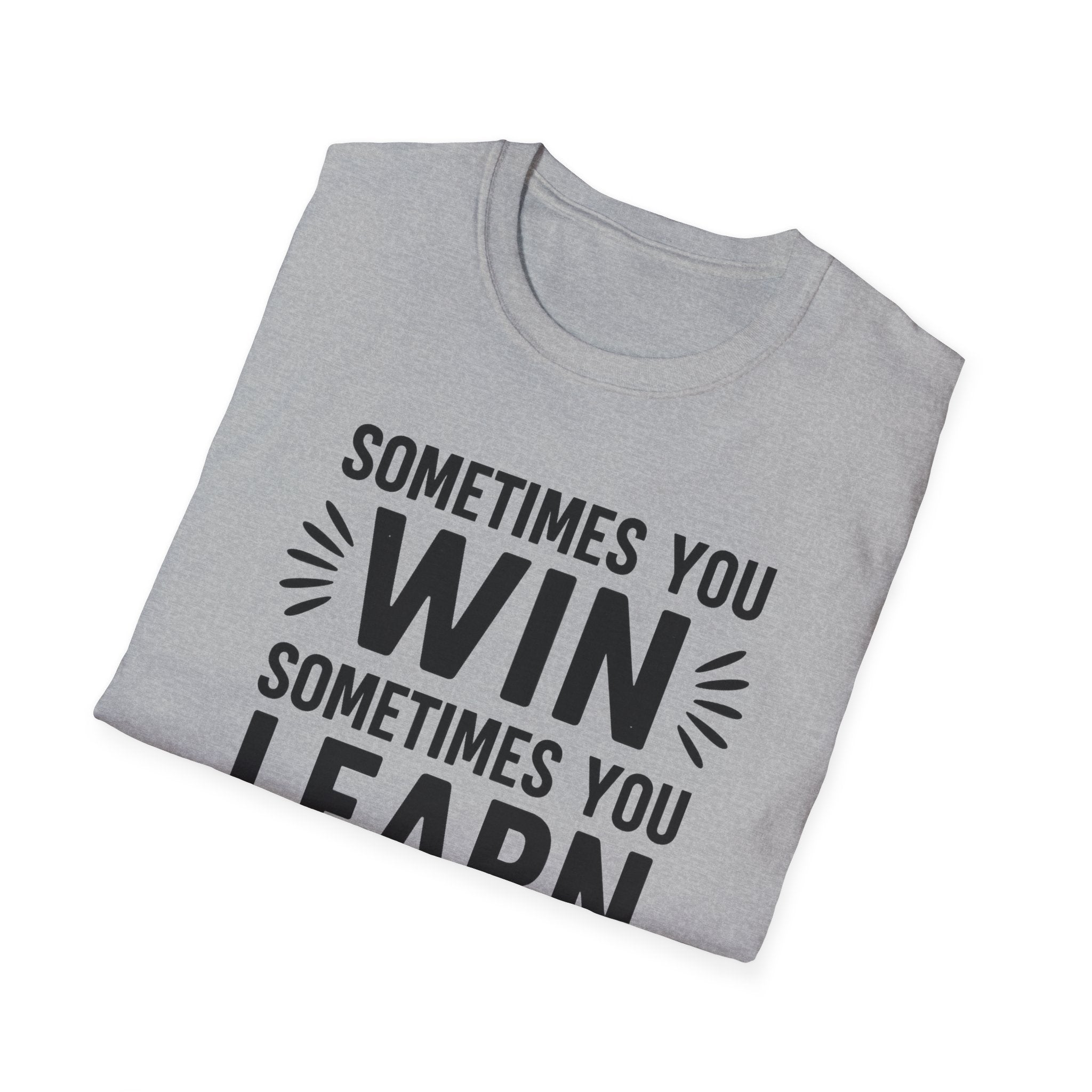 Win or Learn Tee When Quitting is not an Option Bold Motivation Streetwear Shirt 5 colors 100% cotton