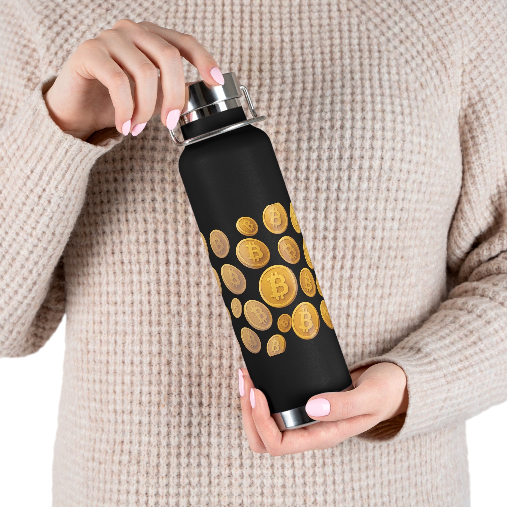 Bitcoin Stainless Steel Water Bottle - 22 Oz  PBA Free - Hydration for HODLs
