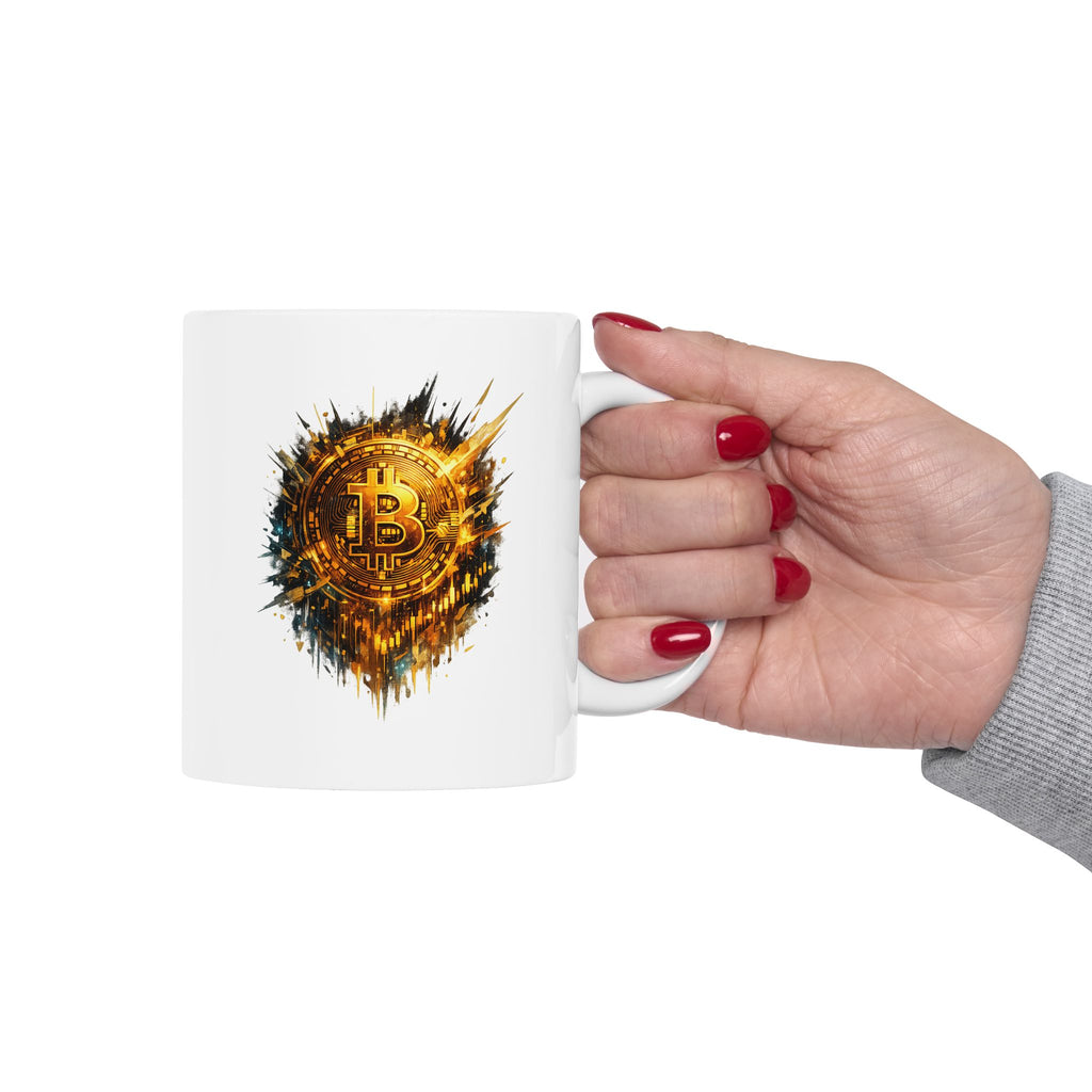 Bitcoin Coffee Mug Crypto Bitcoin Mug Bitcoin Gift for Investors Cryptocurrency Coffee Cup Bitcoin Art Mug 11 oz