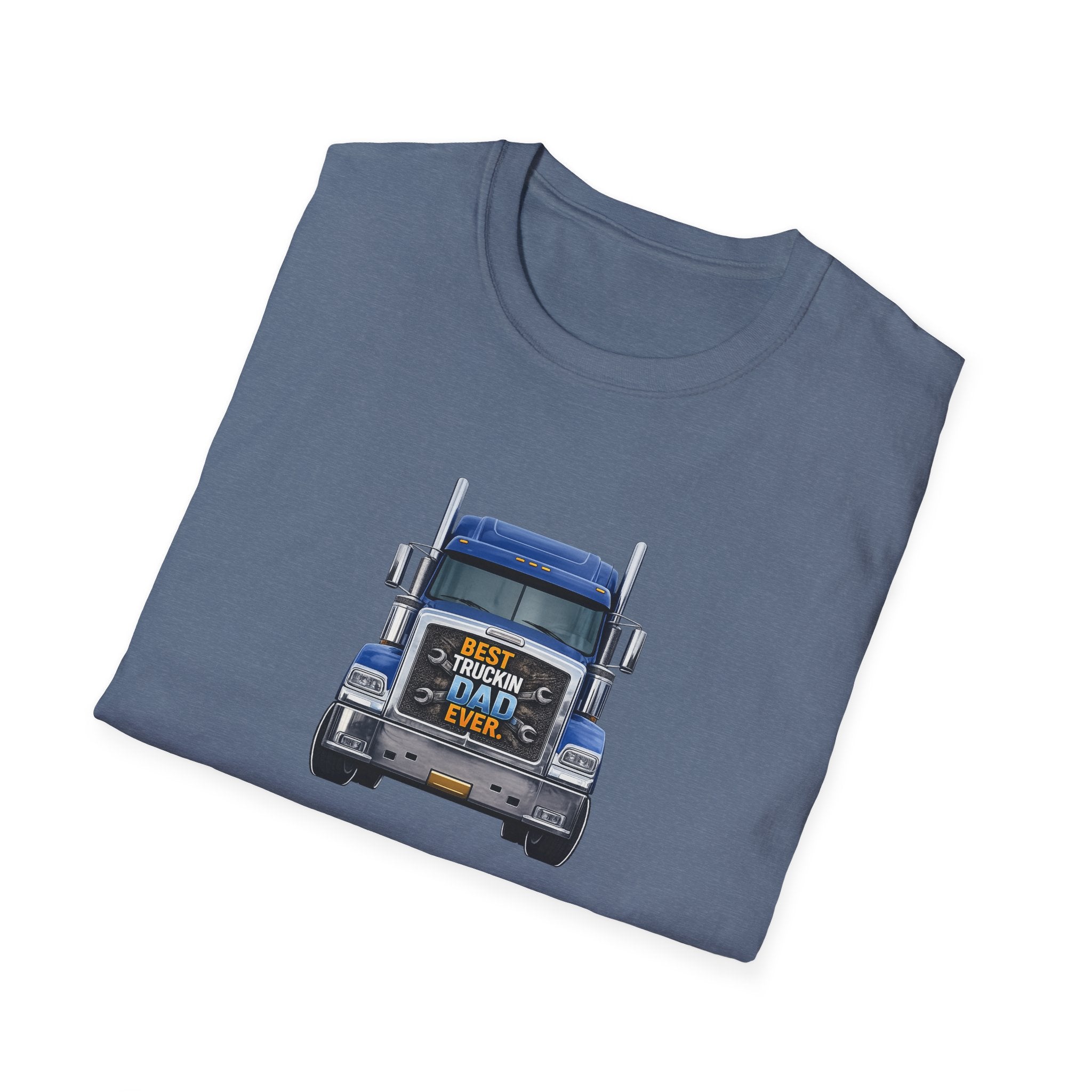 Best Truckin Dad Ever T-Shirt Trucker Dad Shirt Father's Day Gift for Truck Drivers Funny Dad Truck Shirt 5 colors 100% cotton