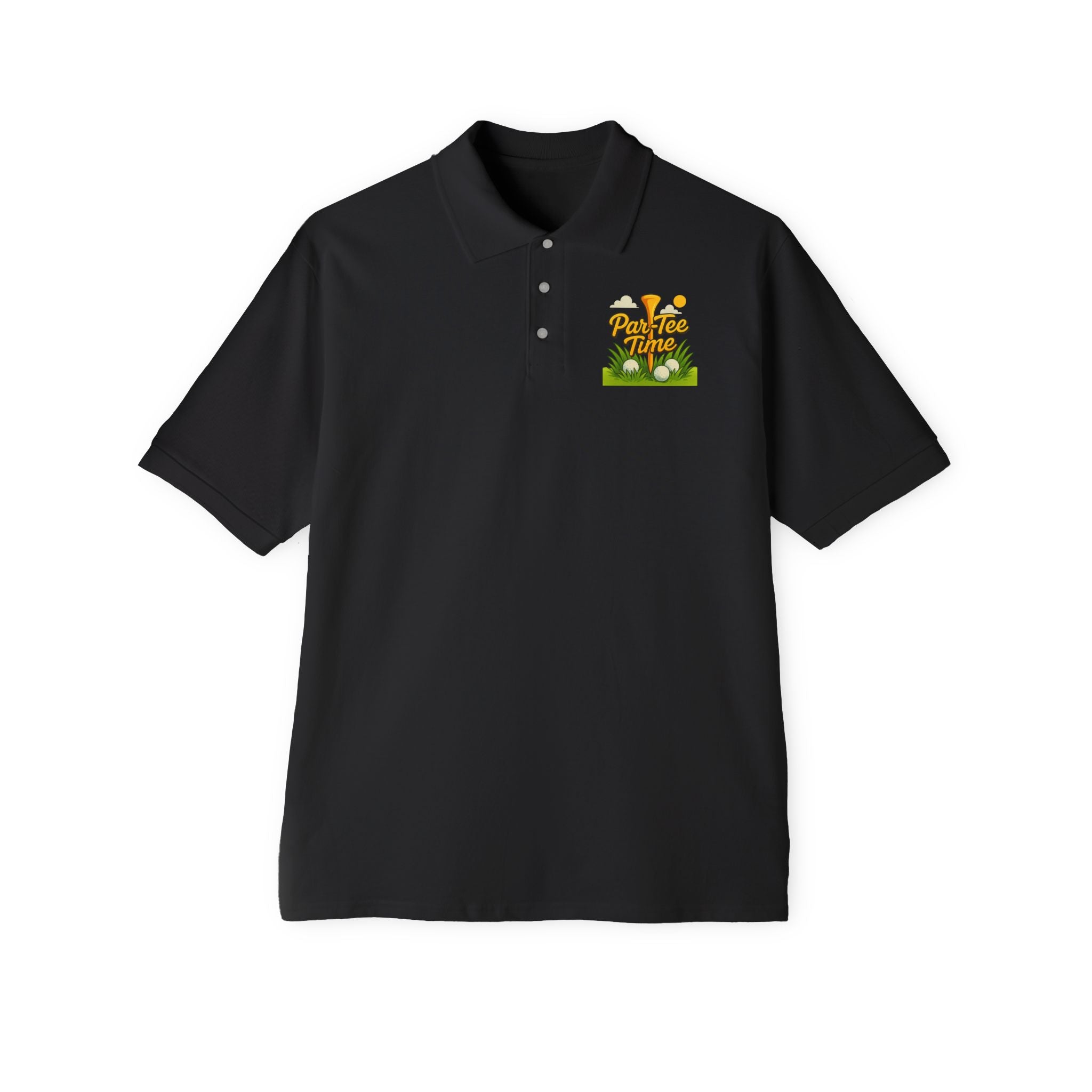 Par-Tee Time Golf Polo Shirt Funny Golfer Polo Mens Golf Shirt Golf Lover Gift Casual Golf Apparel 5 colors 100% cotton