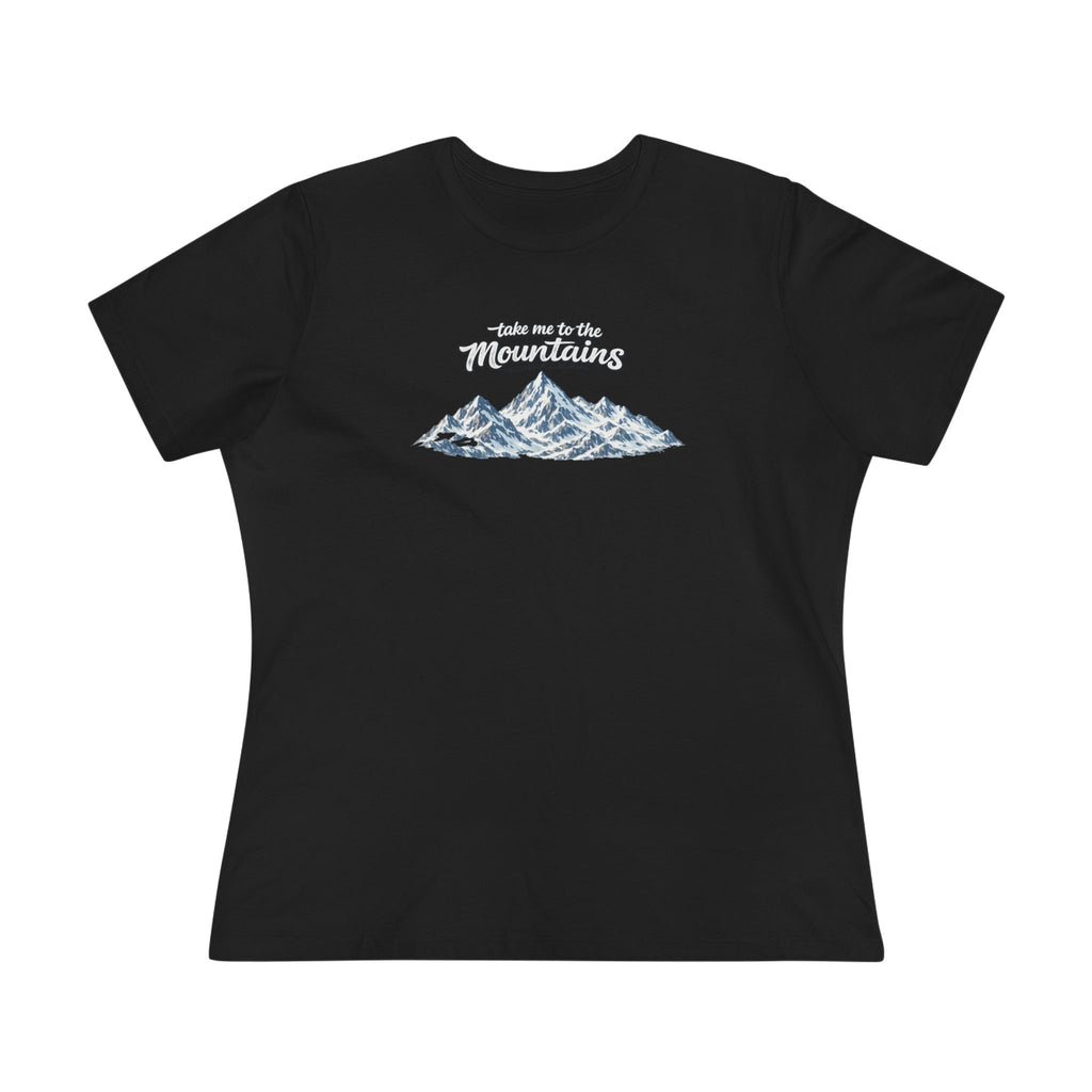 Women's Take Me to the Mountains T-Shirt Mountain Lover Tee Hiking Shirt for Women Outdoor Nature Lover Gift 4 colors 100% cotton